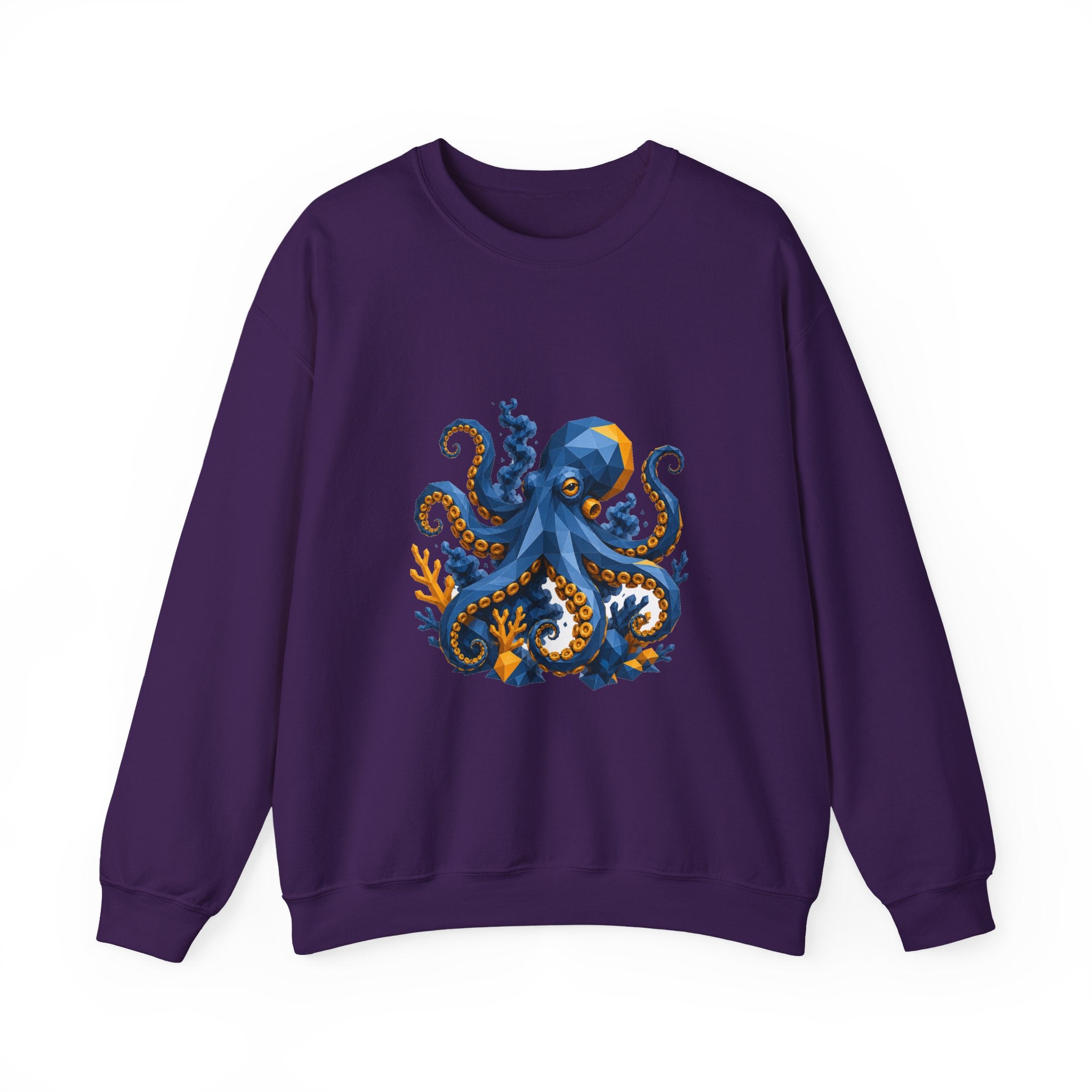 Matching Couple Sweatshirt - Octopus & Jellyfish Matching Couple Comfort Colors Crew Geometric Art His Hers Love Gift - Design A
