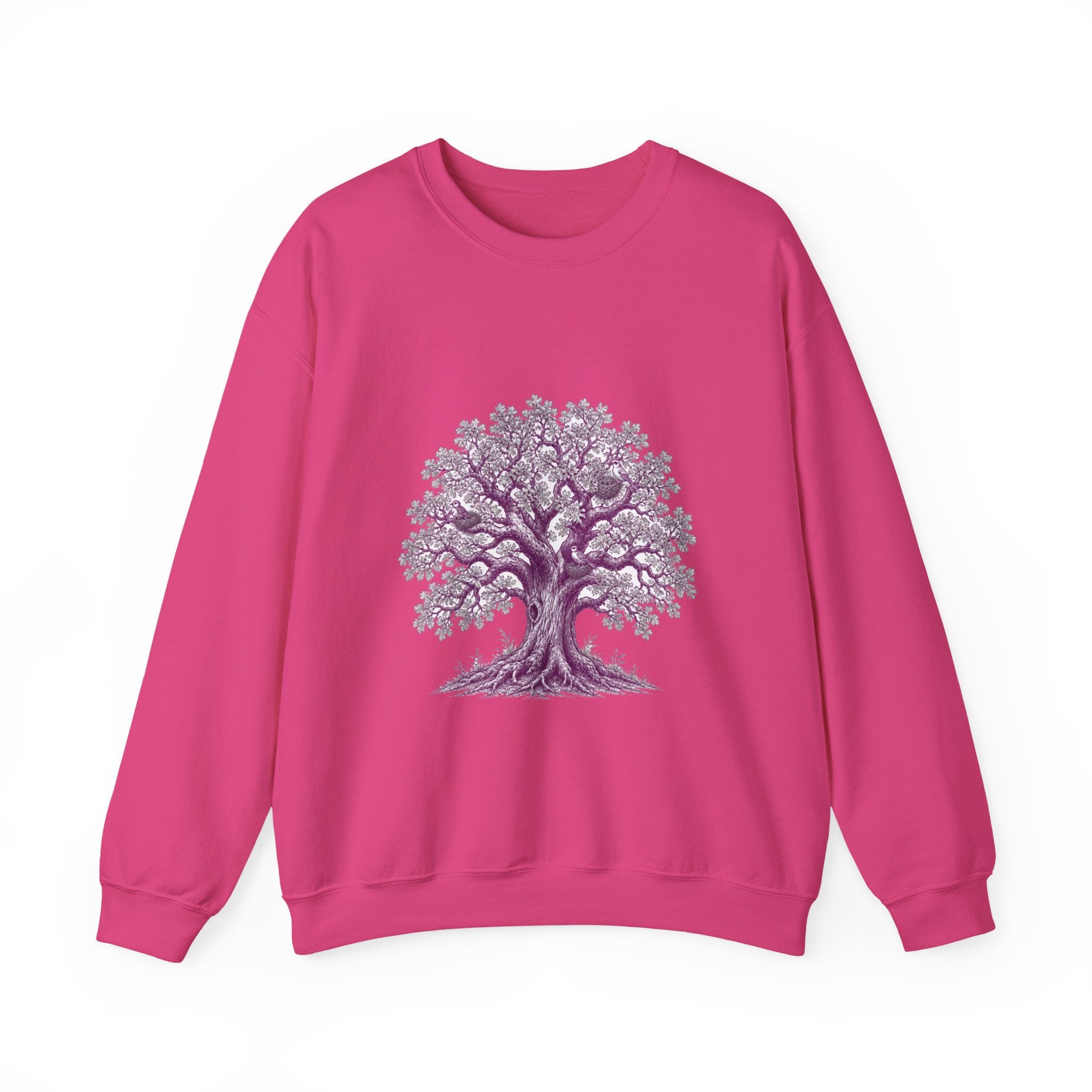 Matching Couple Sweatshirt - Ancient Oak & Deep Roots Matching Couple Premium Fleece Sweatshirt Hand-Drawn Art His Hers Anniversary Gift - Design A