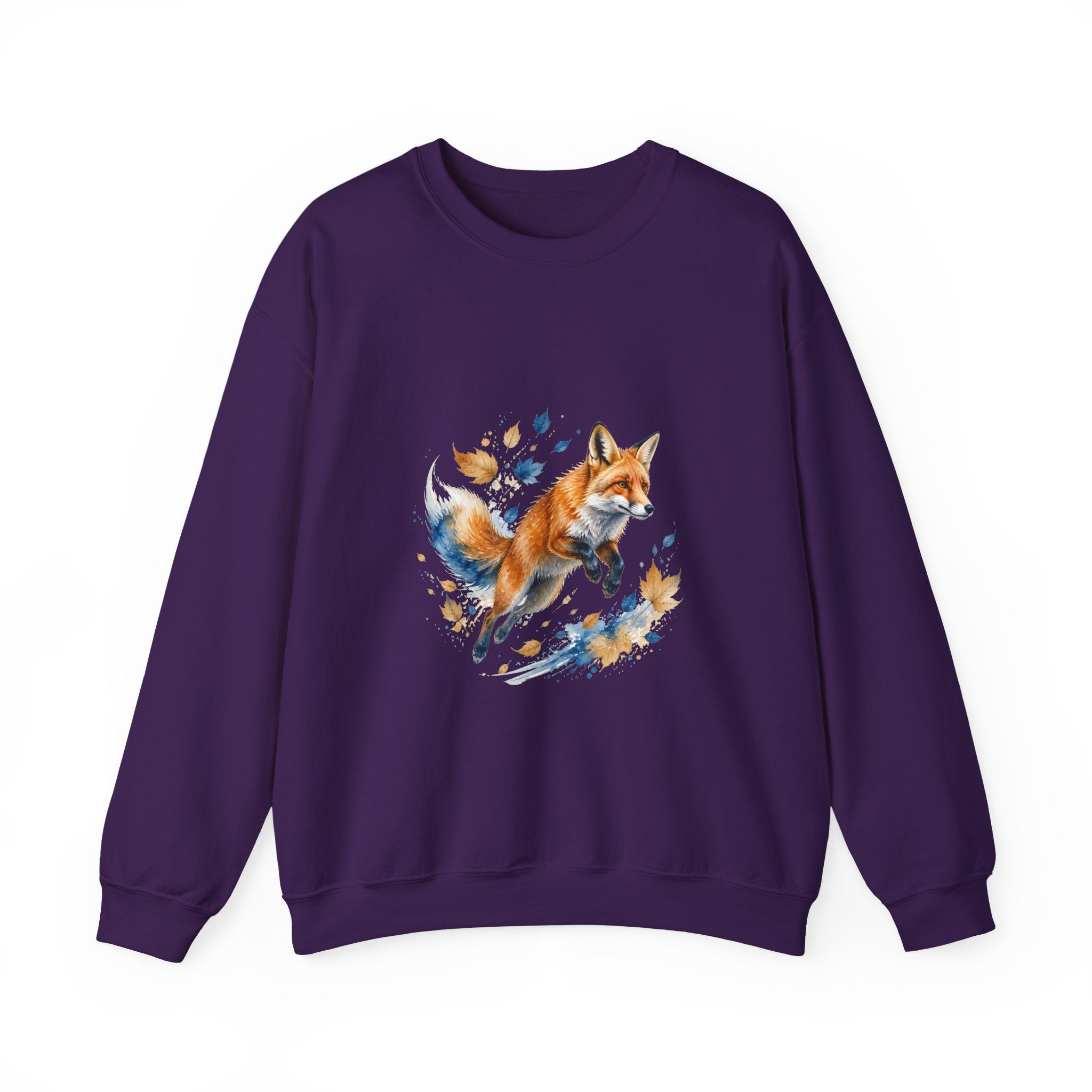Matching Couple Sweatshirt - Fox & Rabbit Matching Couple Premium Fleece Sweatshirt Watercolor Art His Hers Birthday Gift - Design A