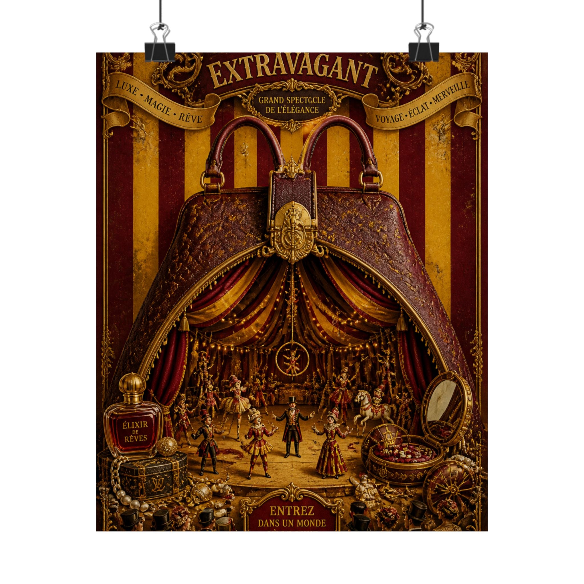 Handbag Big Top Wall Art Poster 24×36 Baroque Studio Decor Maximalist Print