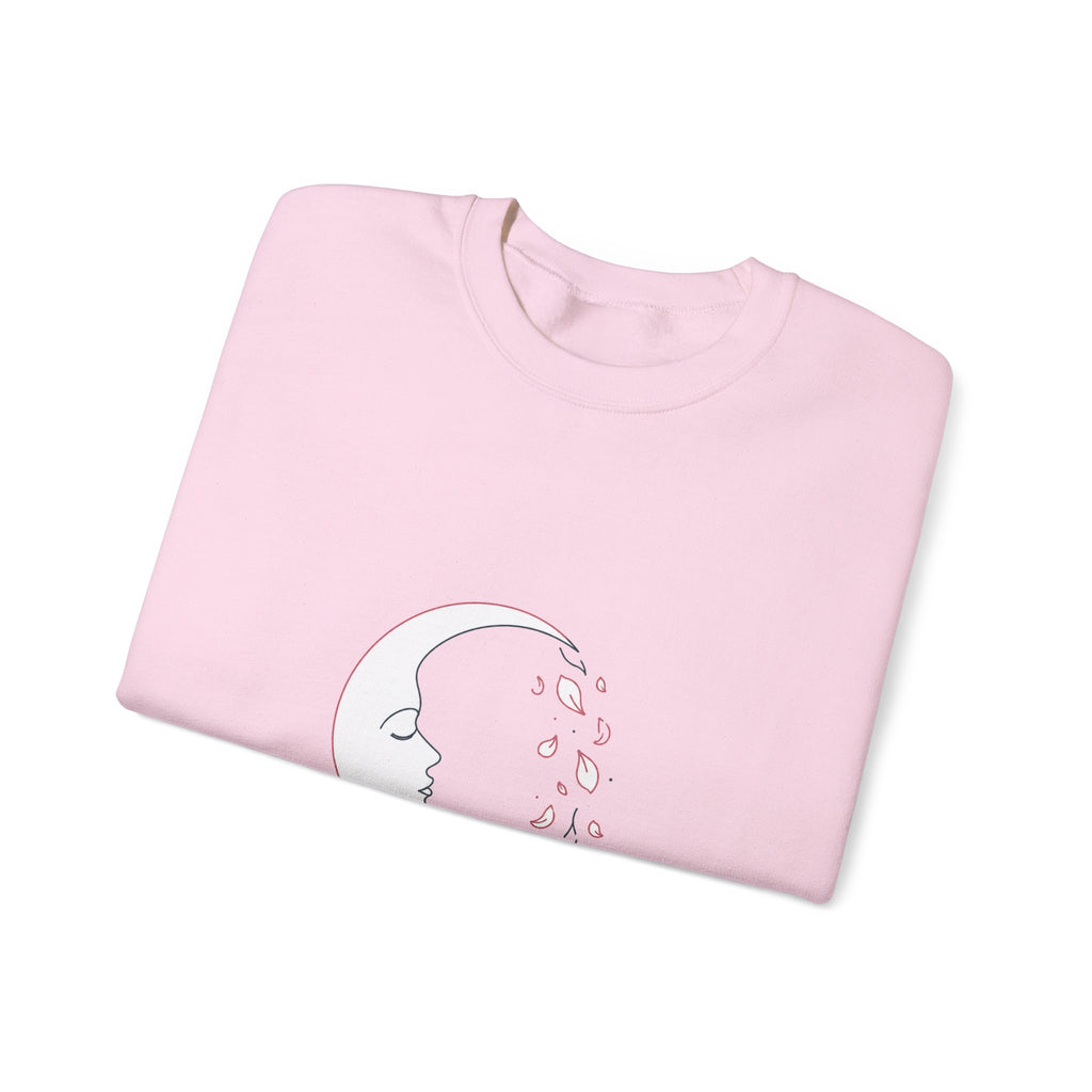 Matching Couple Sweatshirt - Waxing & Waning Moon Matching Couple Comfort Colors Crew Minimalist Art His Hers Christmas Gift - Design B