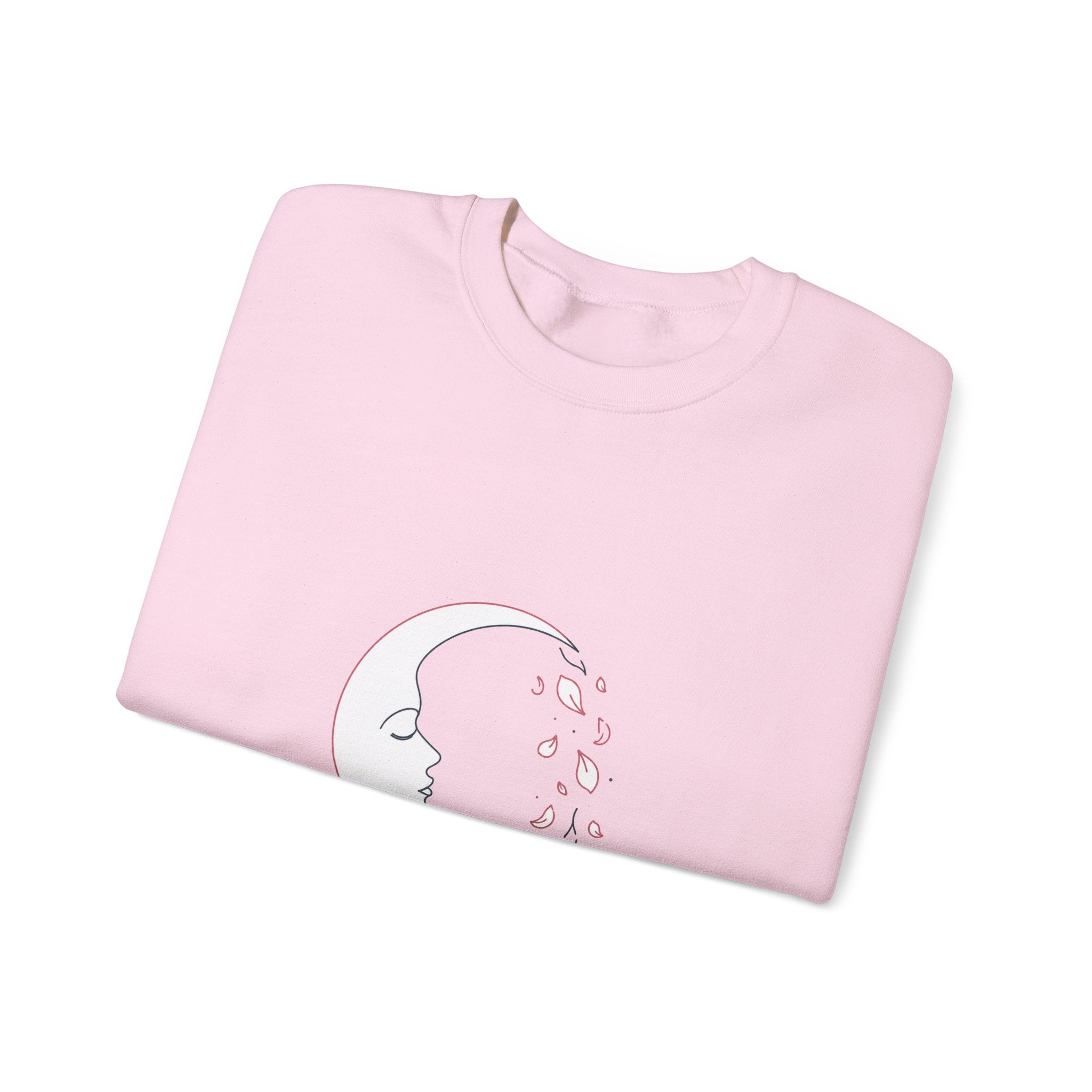 Matching Couple Sweatshirt - Waxing & Waning Moon Matching Couple Comfort Colors Crew Minimalist Art His Hers Christmas Gift - Design B