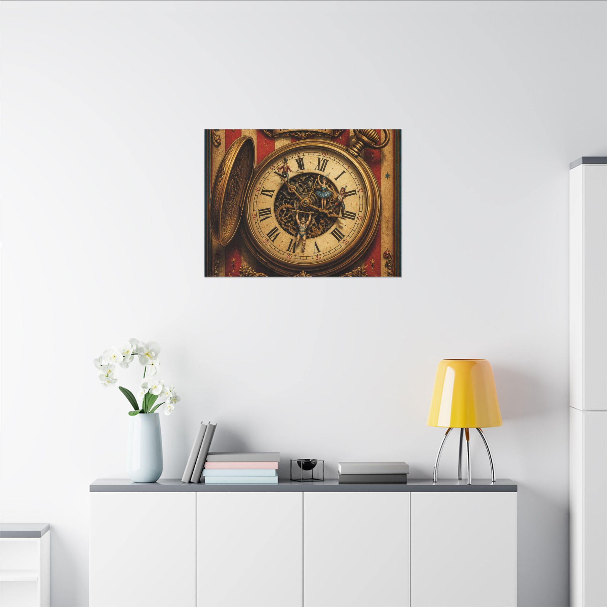 Pocket Watch Performers Wall Art Canvas 16×20 Baroque Home Office Decor Maximalist Print