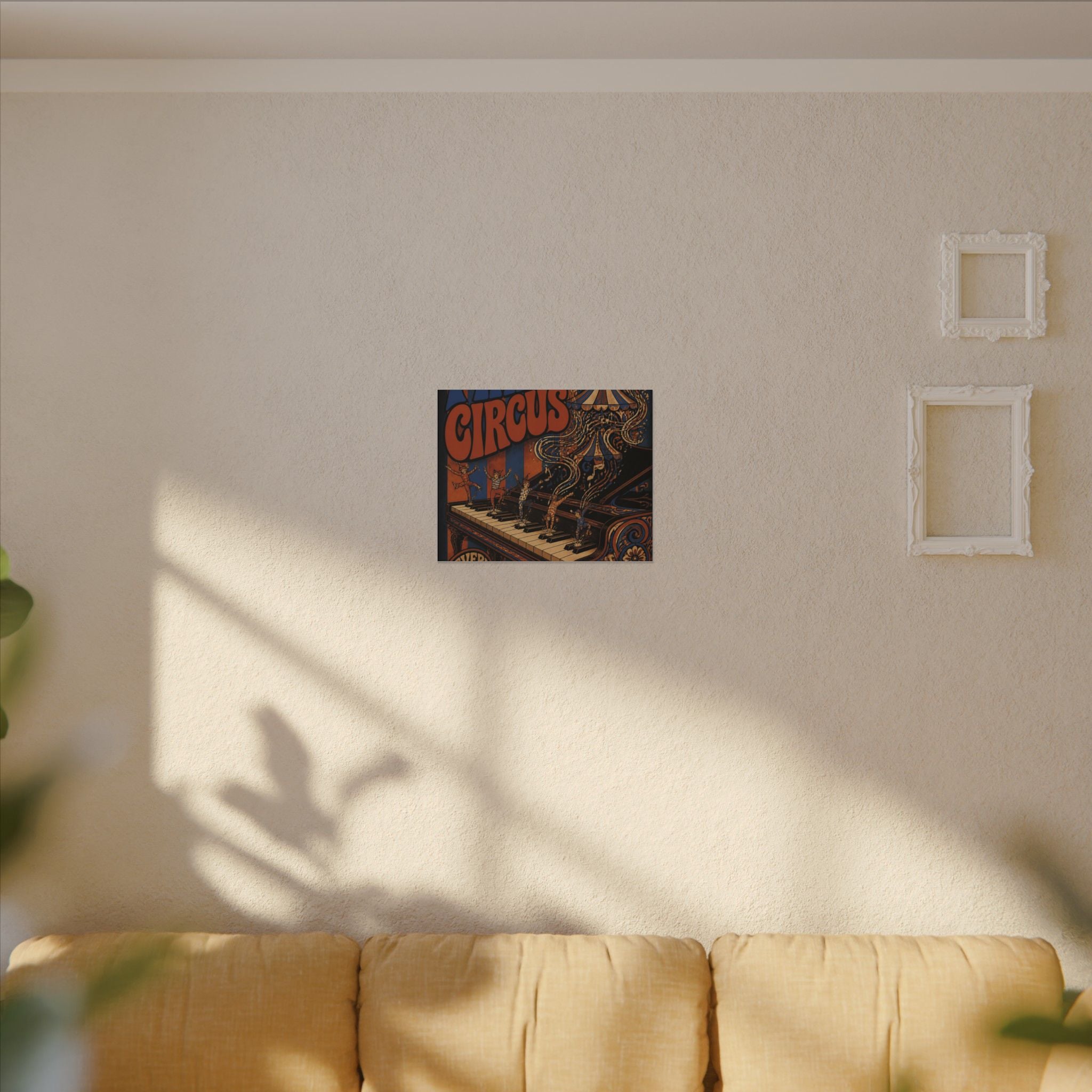 Grand Piano Acrobats Wall Art Canvas 24×36 Psychedelic Dining Room Decor Maximalist Print