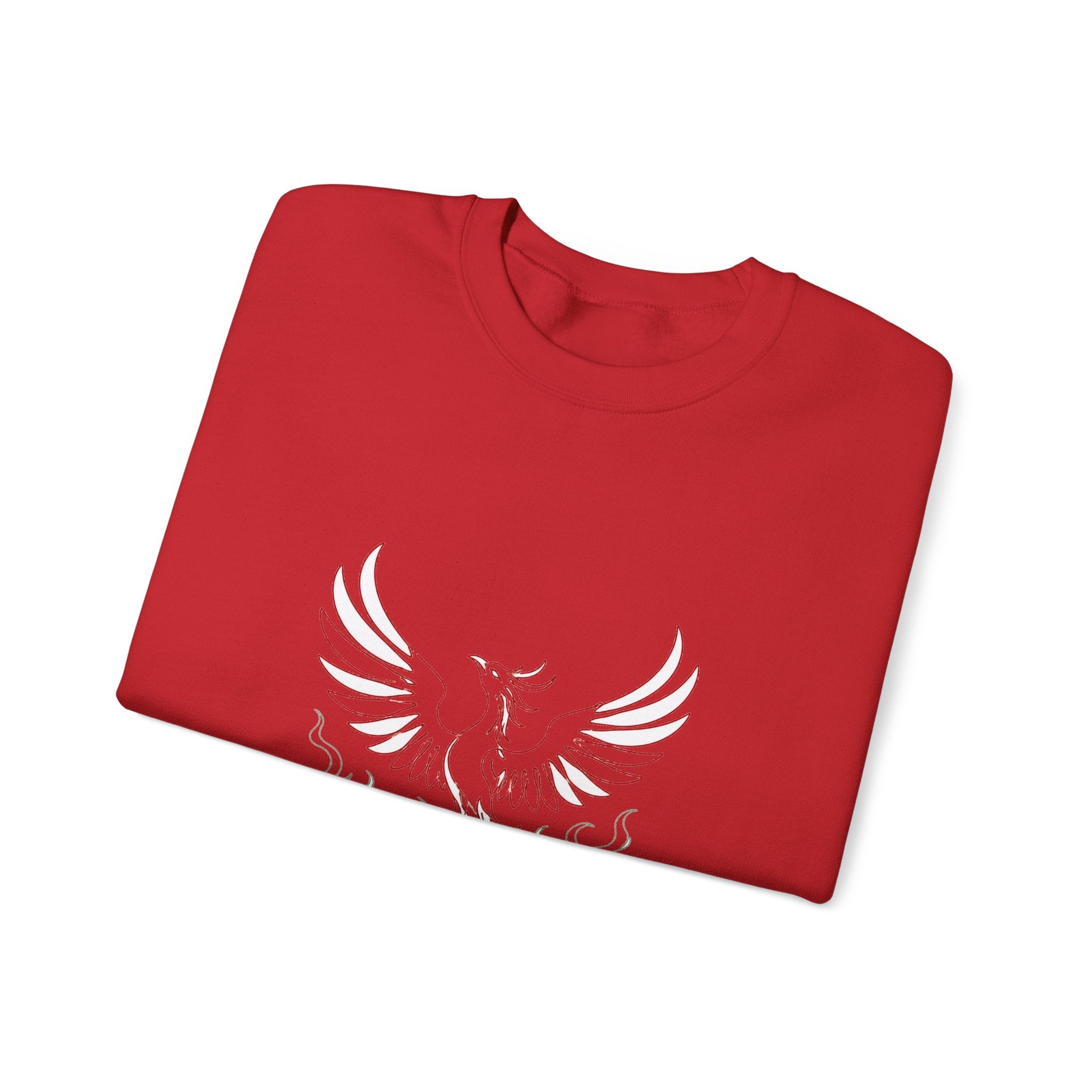 Matching Couple Sweatshirt - Dragon & Phoenix Matching Couple Crewneck Sweatshirt Minimalist Art His Hers Valentine Gift - Design B