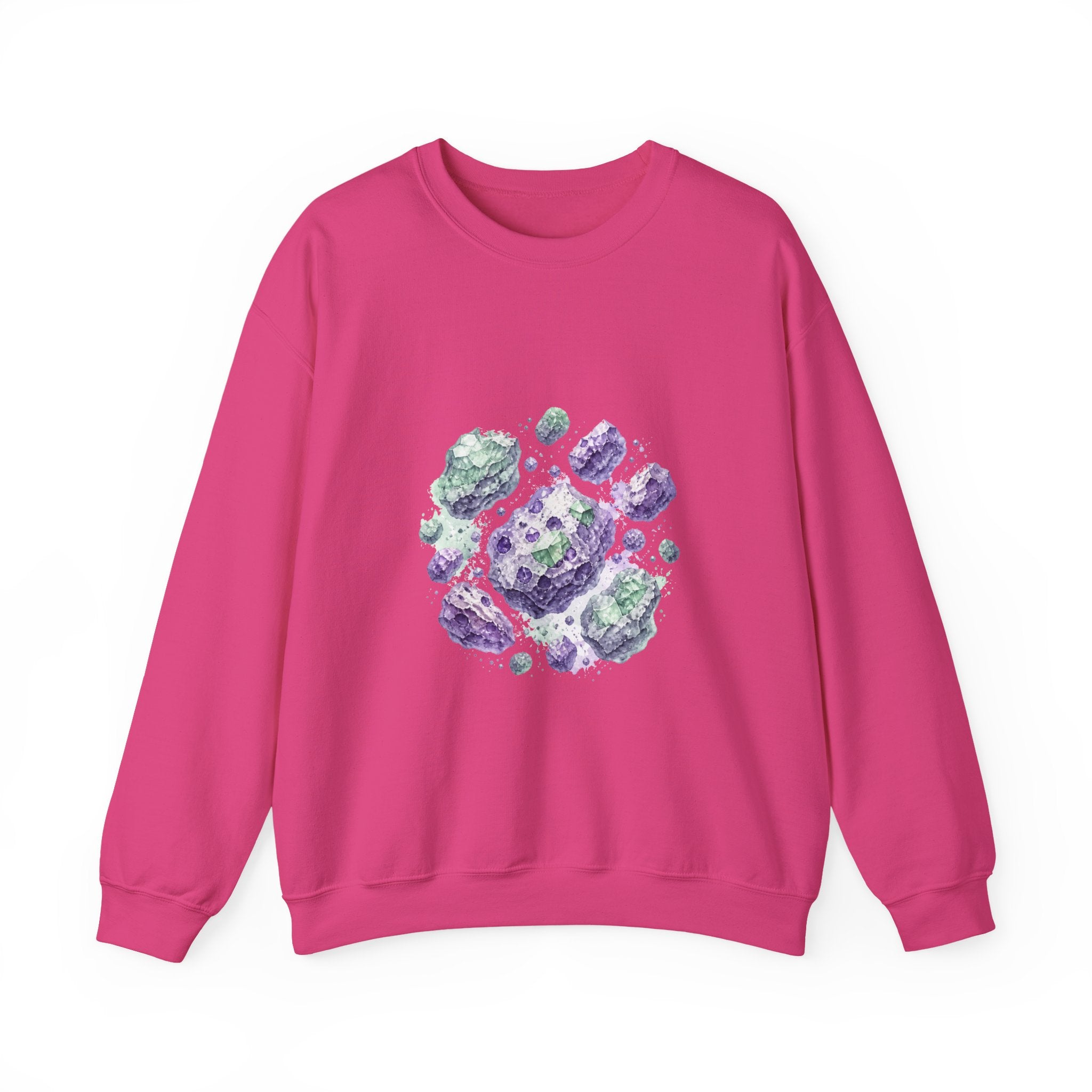 Matching Couple Sweatshirt - Comet & Asteroid Matching Couple Premium Fleece Sweatshirt Watercolor Art His Hers Birthday Gift - Design B