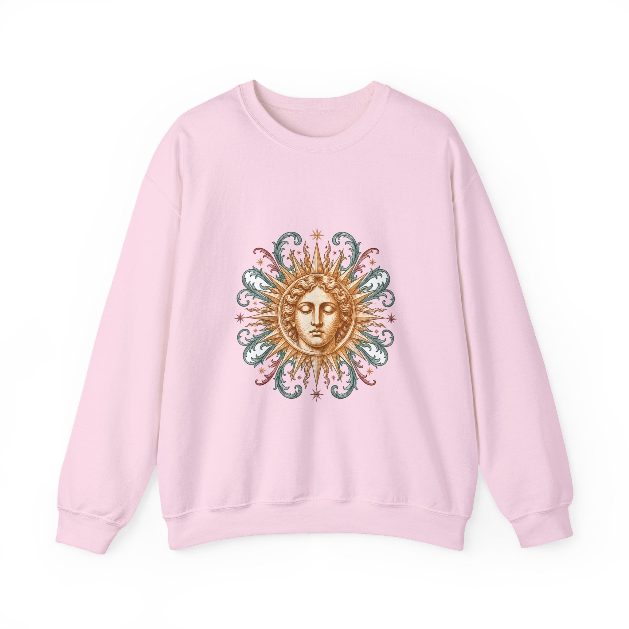 Matching Couple Sweatshirt - Helios & Selene Matching Couple Comfort Colors Crew Vintage Art His Hers Honeymoon Gift - Design A