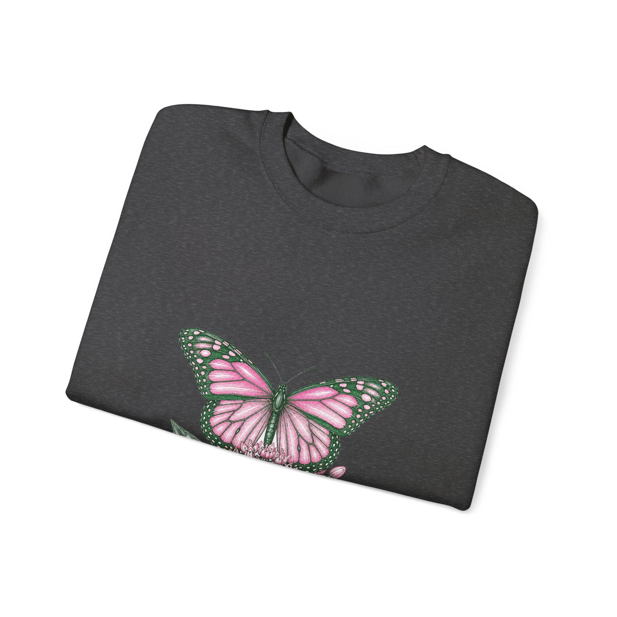 Matching Couple Sweatshirt - Butterfly & Moth Matching Couple Crewneck Sweatshirt Hand-Drawn Art His Hers Best Friend Gift - Design A