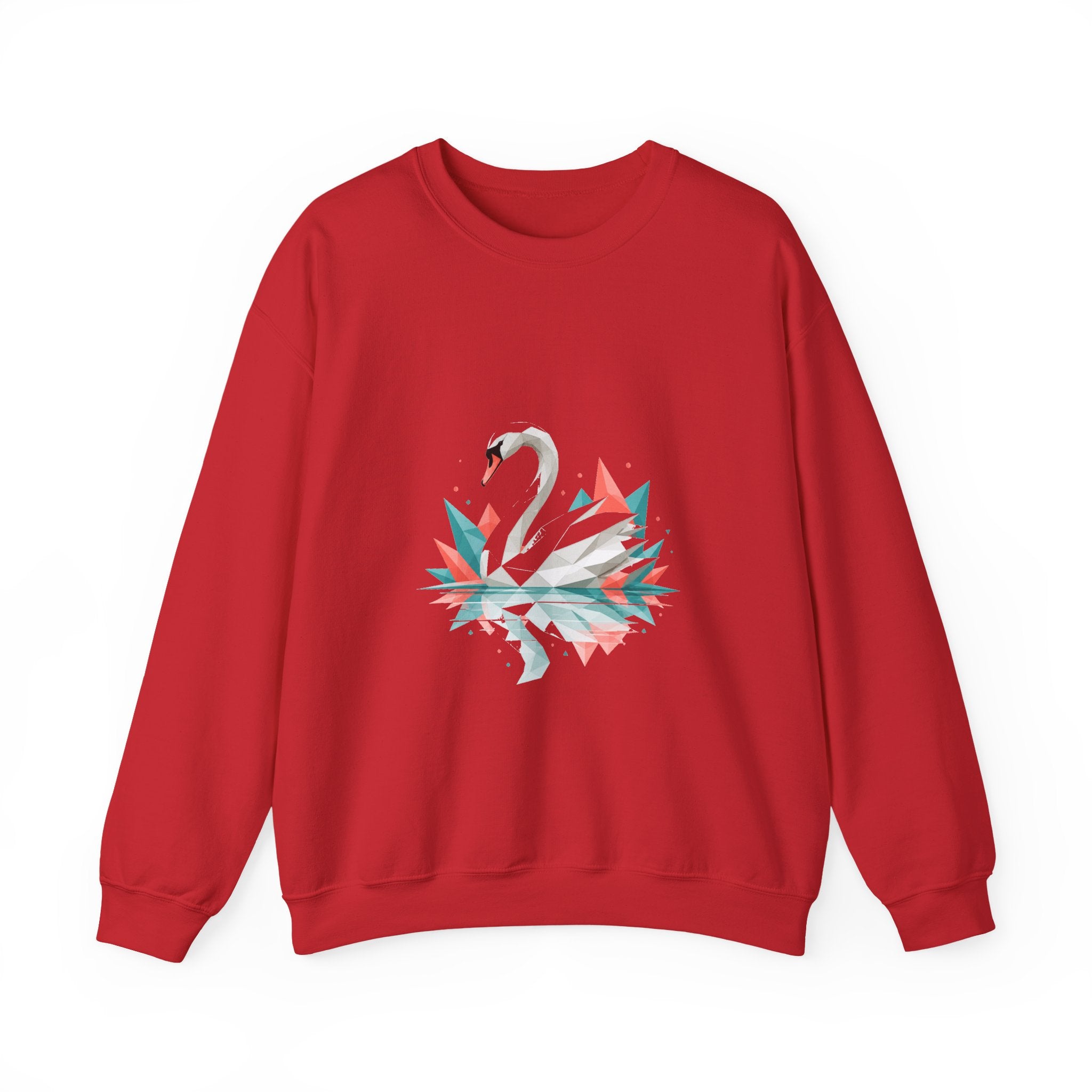 Matching Couple Sweatshirt - Raven & Swan Matching Couple Crewneck Sweatshirt Geometric Art His Hers Couple Gift - Design B