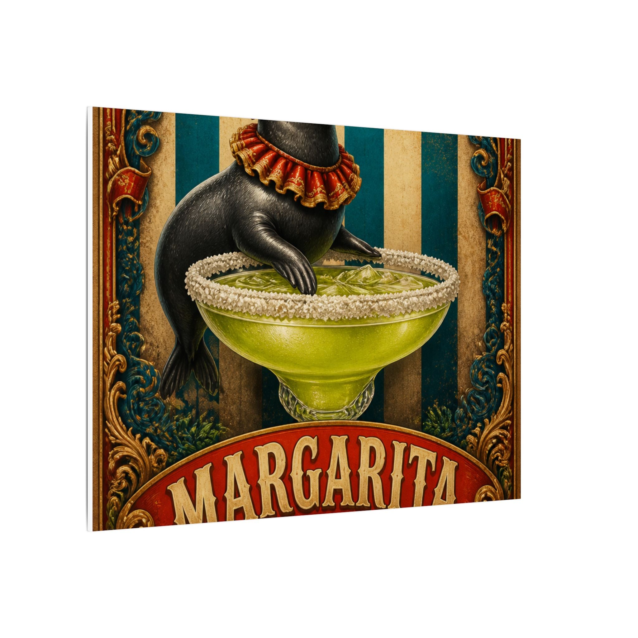 Margarita Balancing Seal Wall Art Canvas 24×36 Baroque Studio Decor Maximalist Print