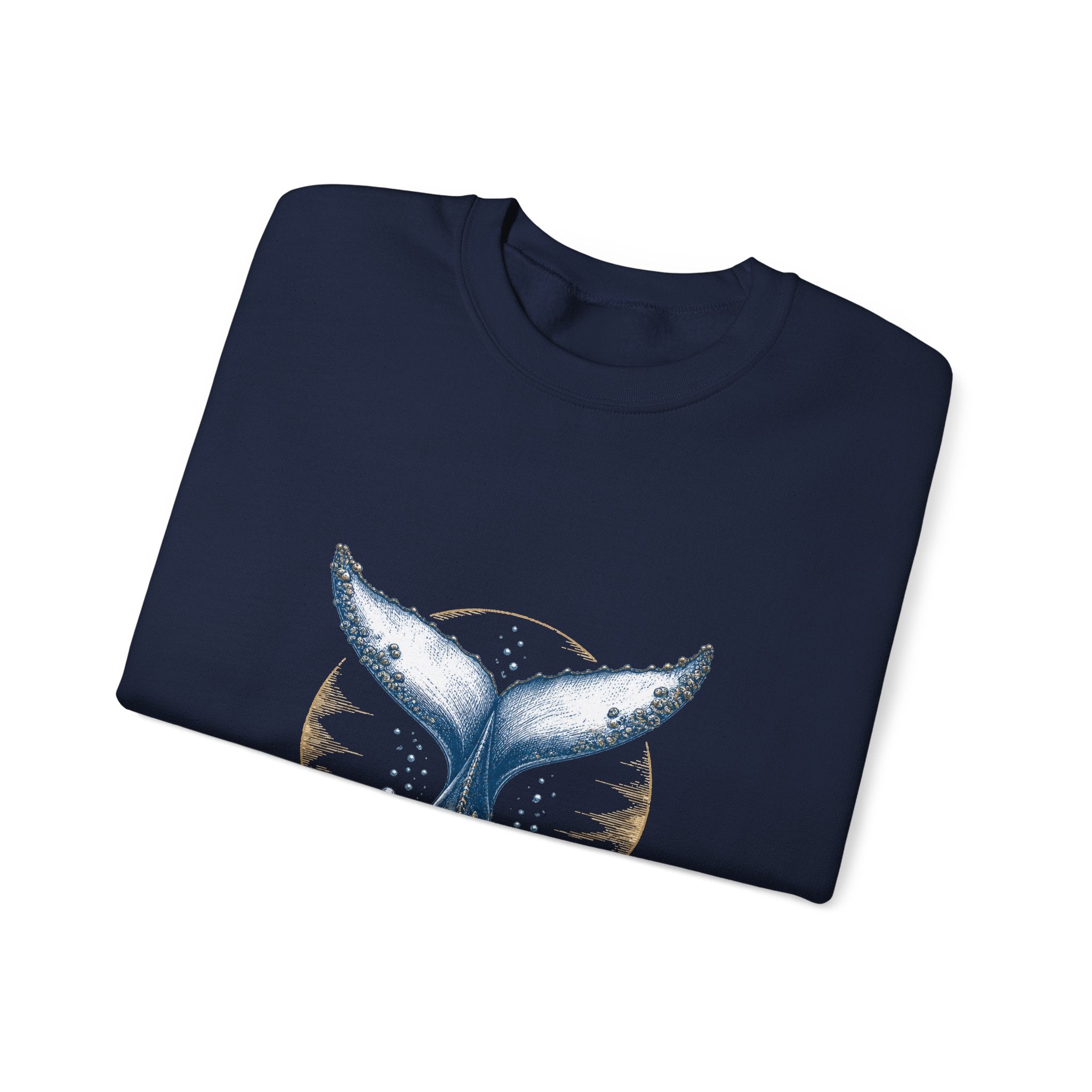 Matching Couple Sweatshirt - Eagle & Whale Matching Couple Comfort Colors Crew Hand-Drawn Art His Hers Anniversary Gift - Design B