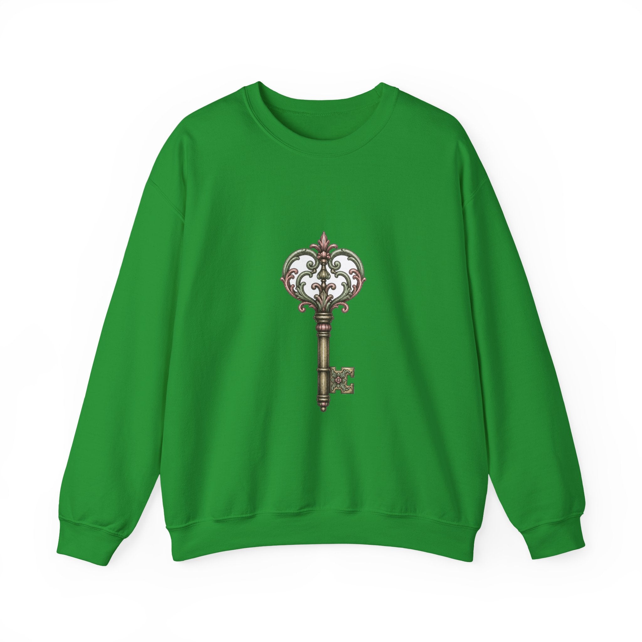 Matching Couple Sweatshirt - Key & Lock Matching Couple Crewneck Sweatshirt Hand-Drawn Art His Hers Best Friend Gift - Design A