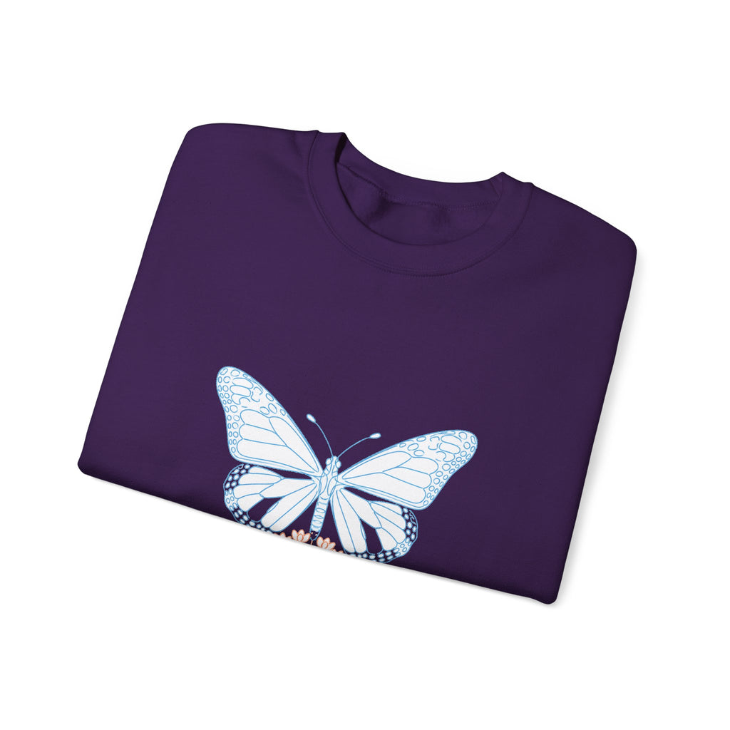 Matching Couple Sweatshirt - Butterfly & Moth Matching Couple Crewneck Sweatshirt Minimalist Art His Hers Valentine Gift - Design A
