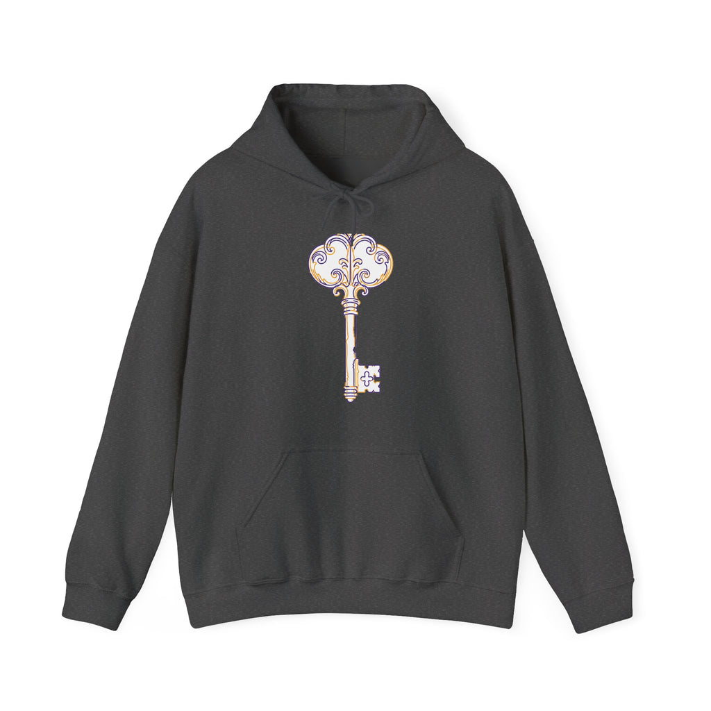 Matching Couple Sweatshirt - Key & Lock Matching Couple Hooded Sweatshirt Minimalist Art His Hers Valentine Gift - Design A