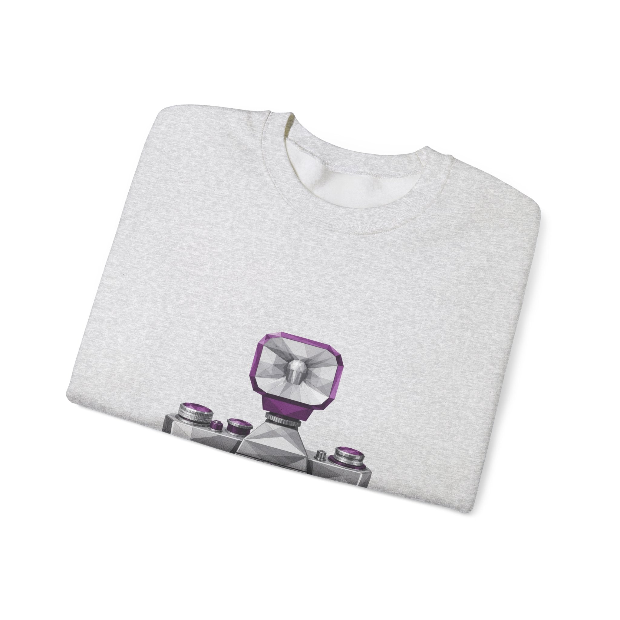 Matching Couple Sweatshirt - Camera & Film Matching Couple Premium Fleece Sweatshirt Geometric Art His Hers Love Gift - Design A