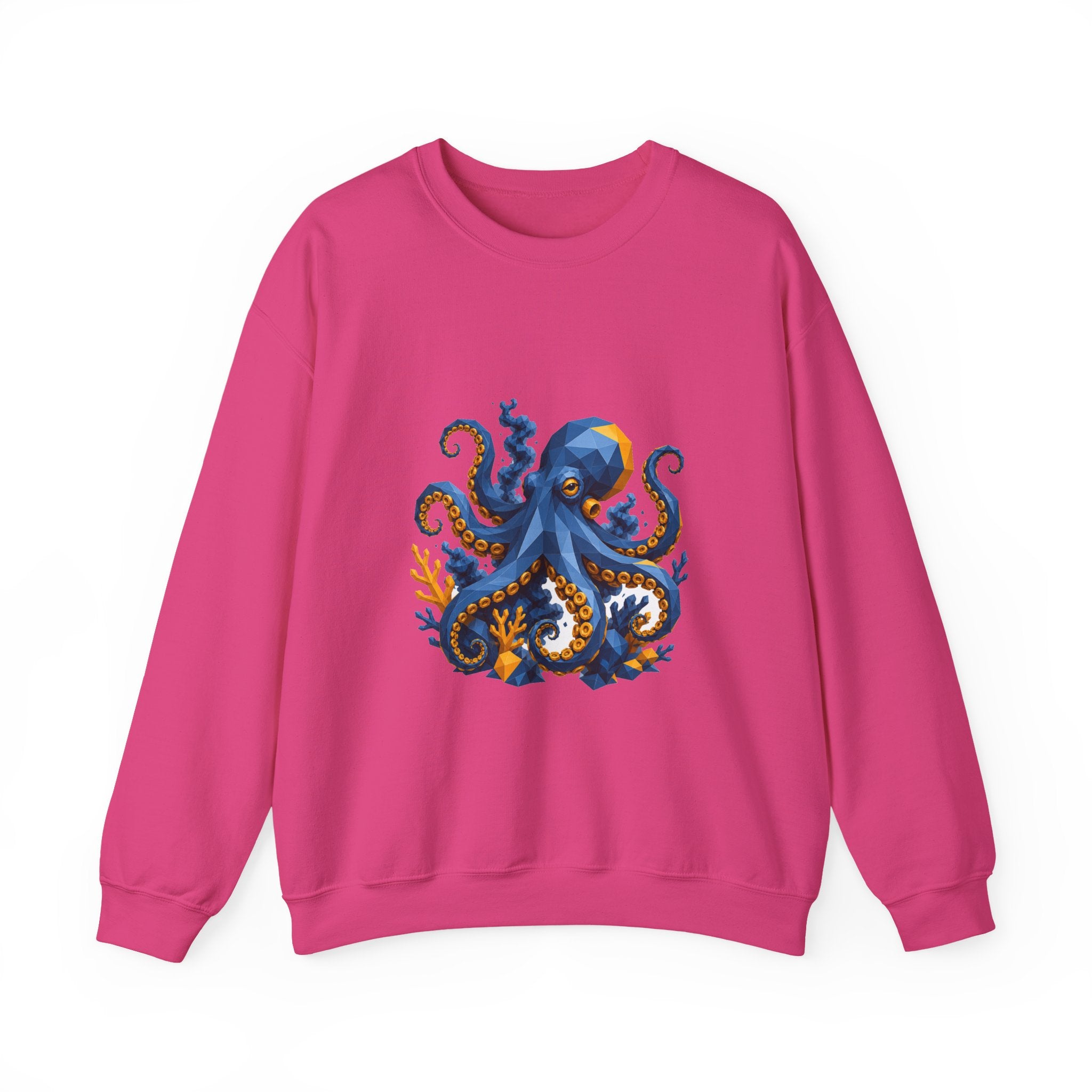 Matching Couple Sweatshirt - Octopus & Jellyfish Matching Couple Comfort Colors Crew Geometric Art His Hers Love Gift - Design A
