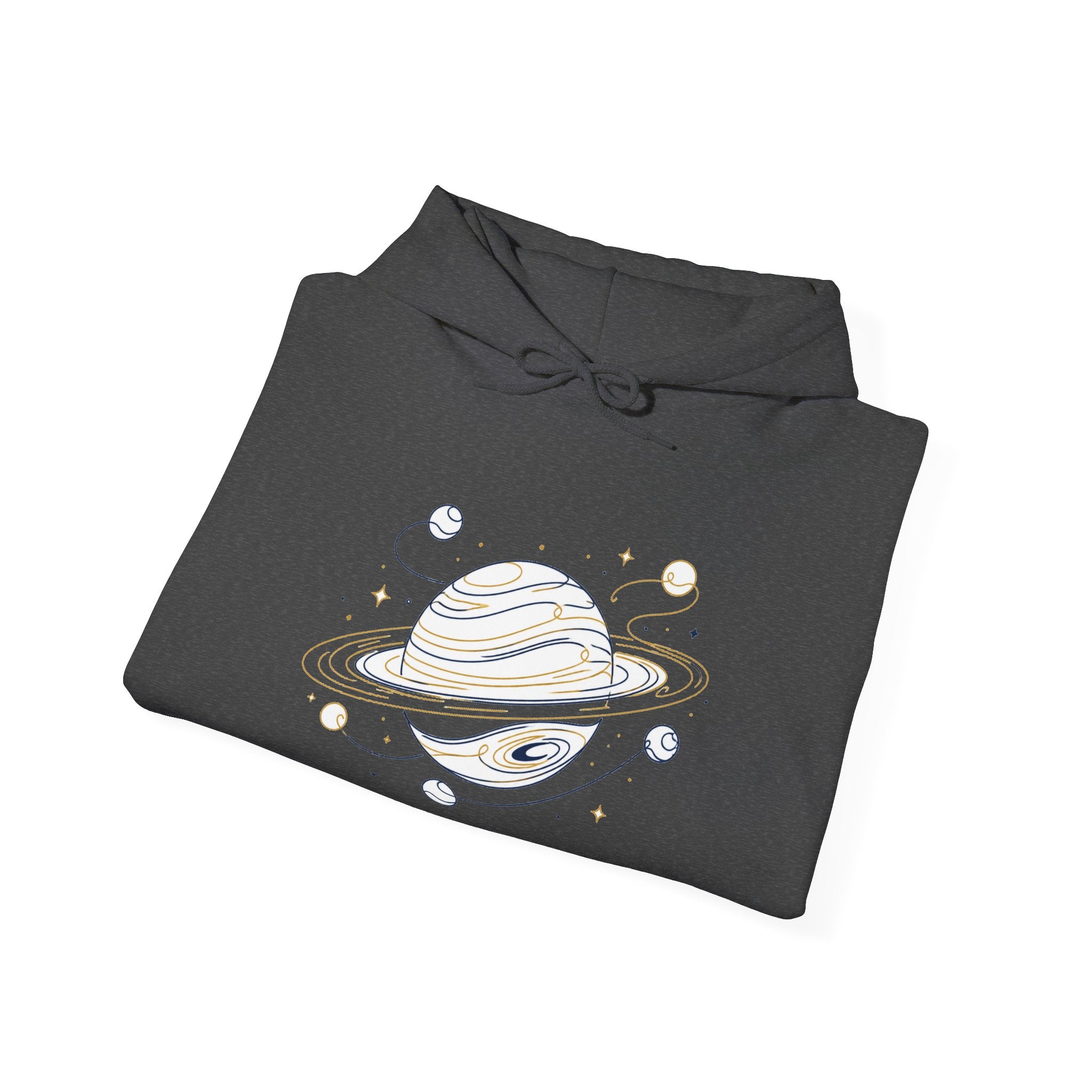 Matching Couple Sweatshirt - Astronaut & Planet Matching Couple Hooded Sweatshirt Minimalist Art His Hers Valentine Gift - Design B