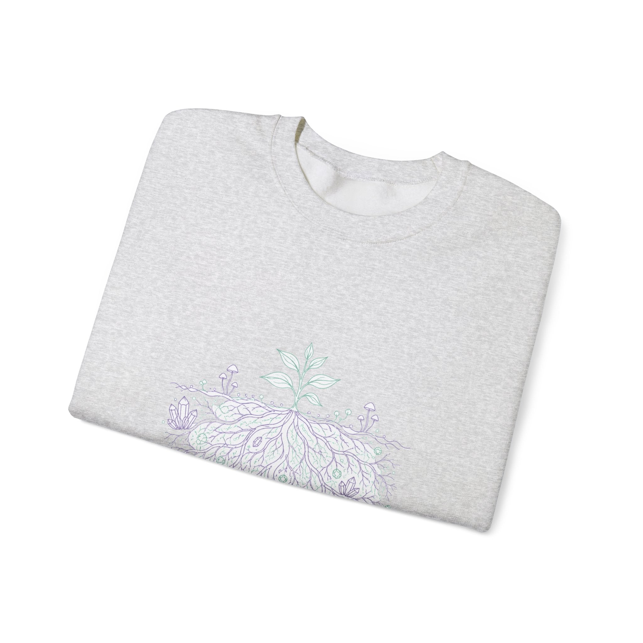 Matching Couple Sweatshirt - Ancient Oak & Deep Roots Matching Couple Comfort Colors Crew Minimalist Art His Hers Christmas Gift - Design B