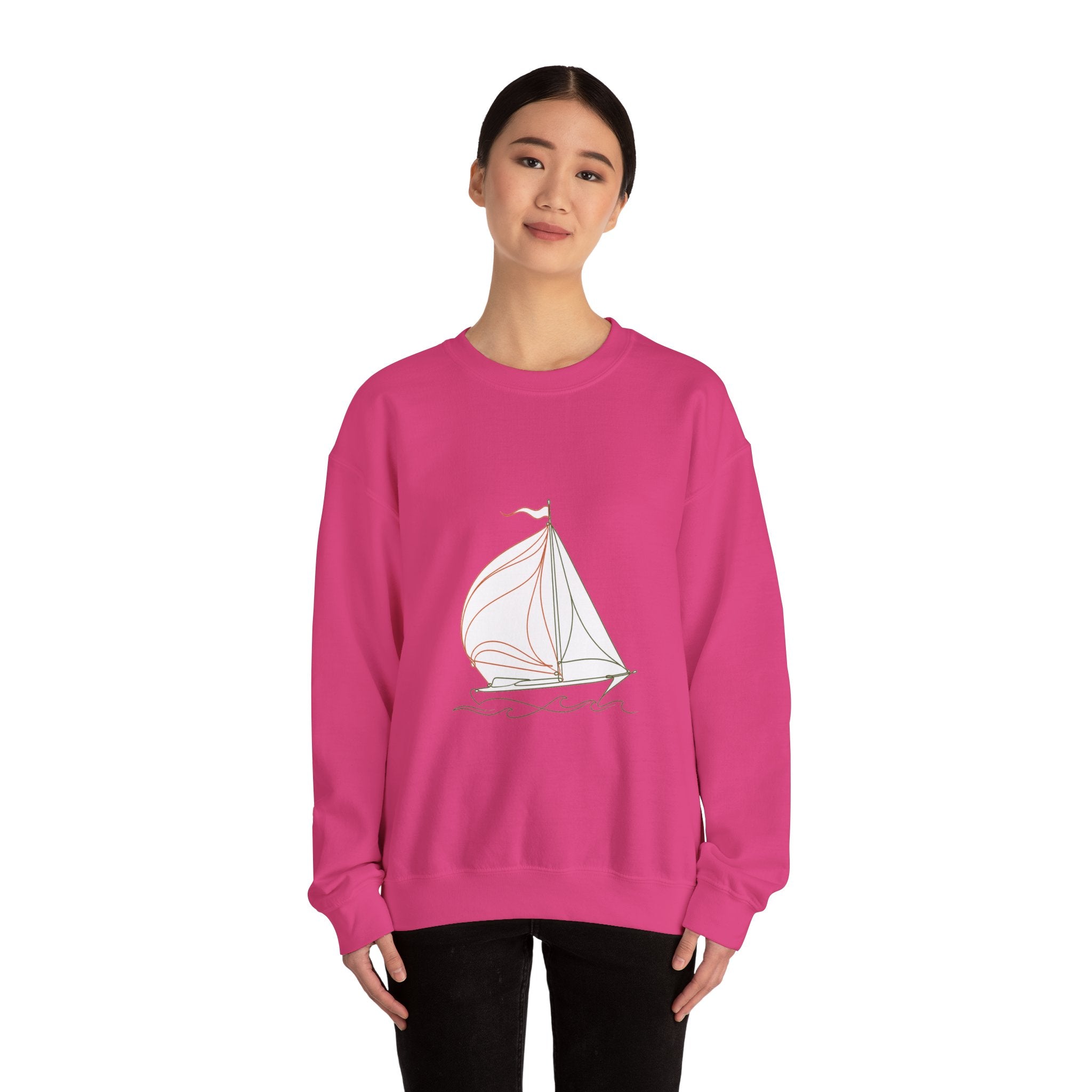 Matching Couple Sweatshirt - Anchor & Sail Matching Couple Crewneck Sweatshirt Minimalist Art His Hers Valentine Gift - Design B