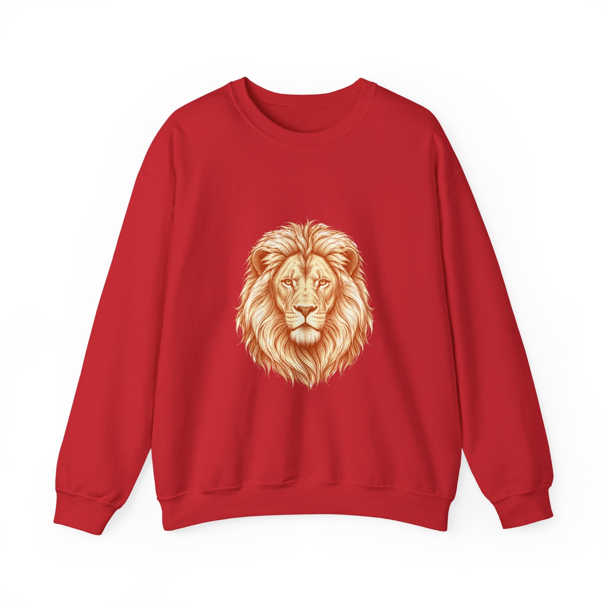 Matching Couple Sweatshirt - Lion & Lamb Matching Couple Comfort Colors Crew Hand-Drawn Art His Hers Anniversary Gift - Design A