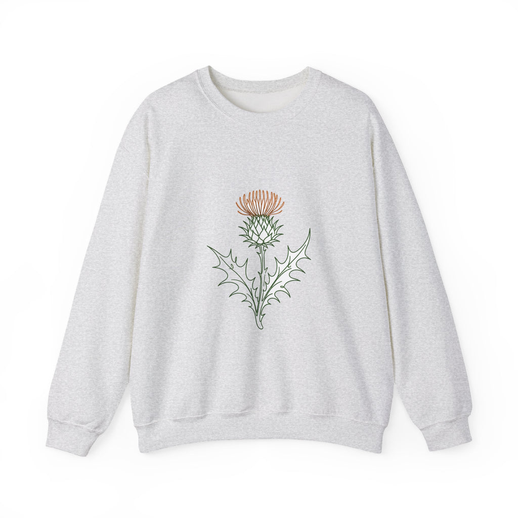 Matching Couple Sweatshirt - Lavender & Thistle Matching Couple Crewneck Sweatshirt Minimalist Art His Hers Valentine Gift - Design B