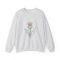 Matching Couple Sweatshirt - Lavender & Thistle Matching Couple Crewneck Sweatshirt Minimalist Art His Hers Valentine Gift - Design B