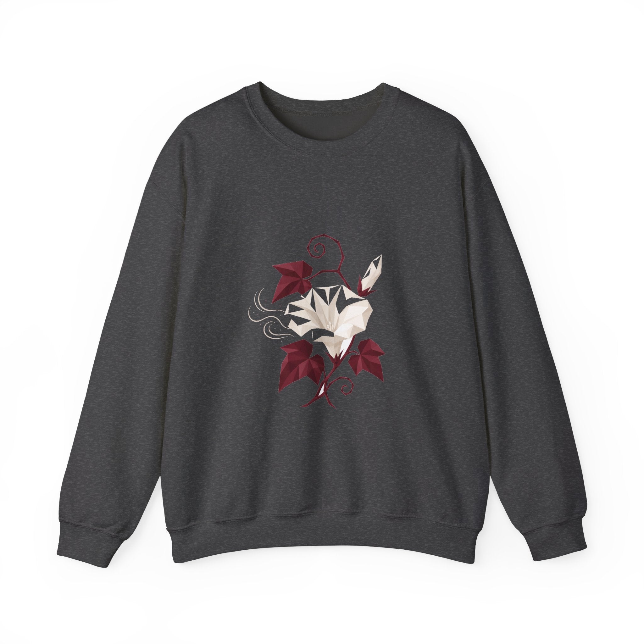 Matching Couple Sweatshirt - Sunflower & Moonflower Matching Couple Premium Fleece Sweatshirt Geometric Art His Hers Love Gift - Design B