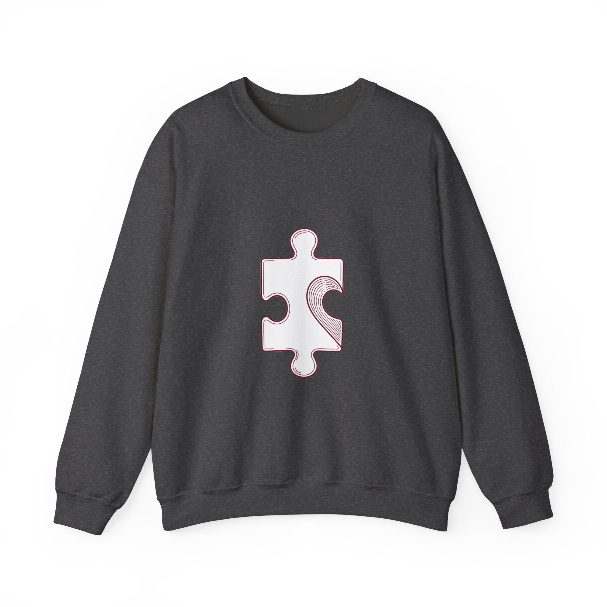 Matching Couple Sweatshirt - Puzzle Pieces Matching Couple Premium Fleece Sweatshirt Minimalist Art His Hers Christmas Gift - Design A