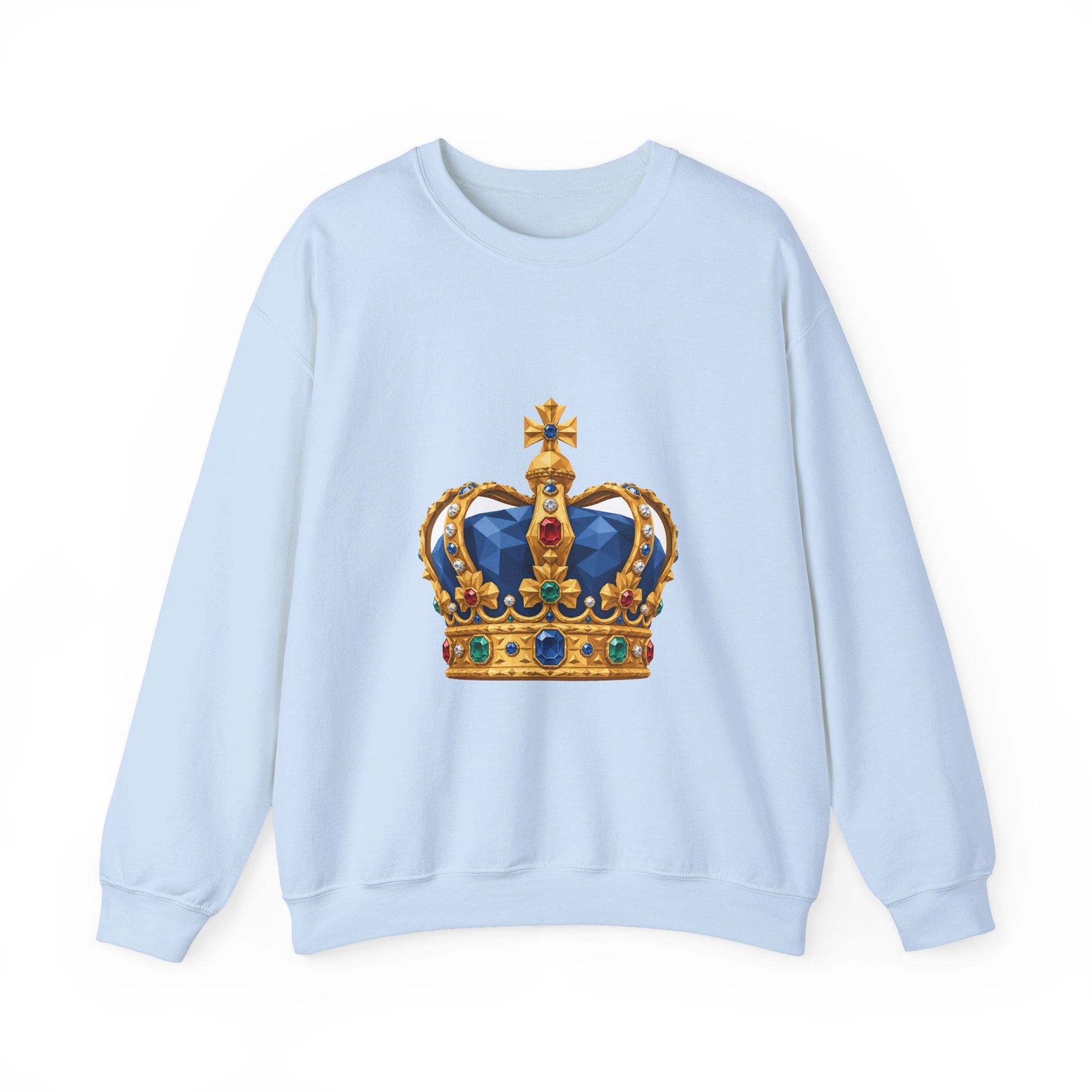 Matching Couple Sweatshirt - Crown & Shield Matching Couple Premium Fleece Sweatshirt Geometric Art His Hers Love Gift - Design A