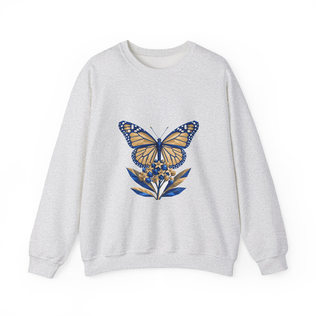 Matching Couple Sweatshirt - Butterfly & Moth Matching Couple Crewneck Sweatshirt Geometric Art His Hers Couple Gift - Design A