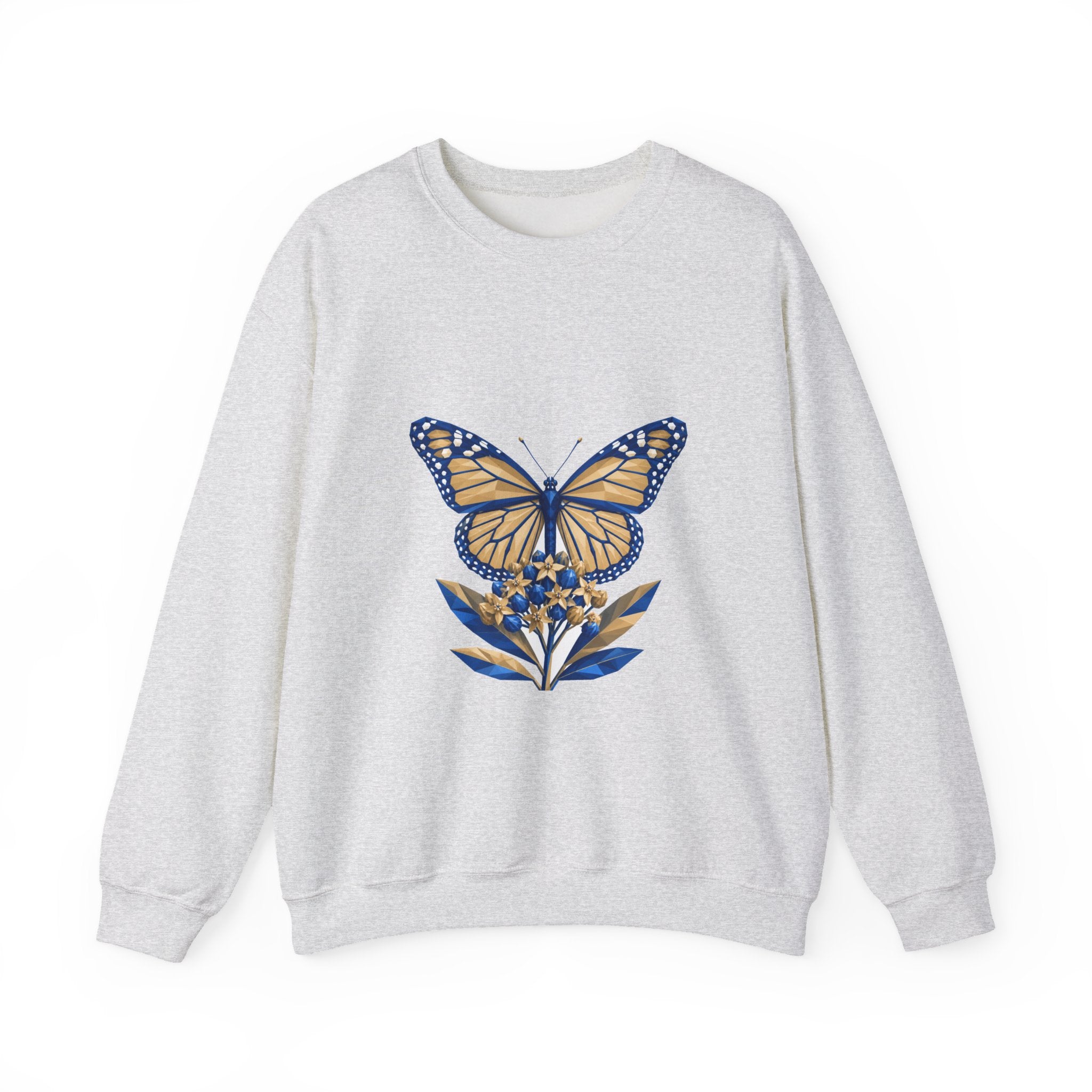 Matching Couple Sweatshirt - Butterfly & Moth Matching Couple Crewneck Sweatshirt Geometric Art His Hers Couple Gift - Design A