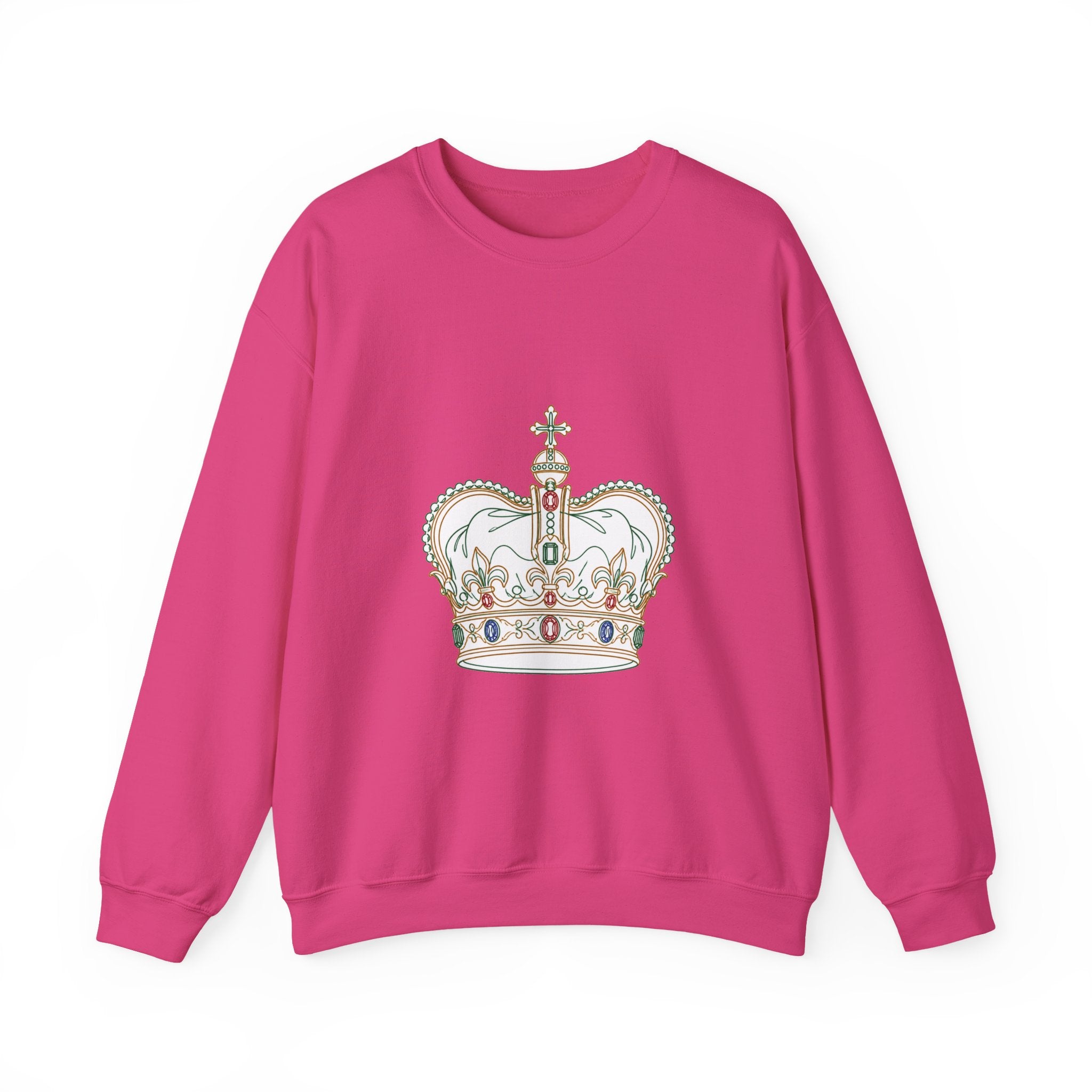Matching Couple Sweatshirt - Crown & Shield Matching Couple Premium Fleece Sweatshirt Minimalist Art His Hers Christmas Gift - Design A