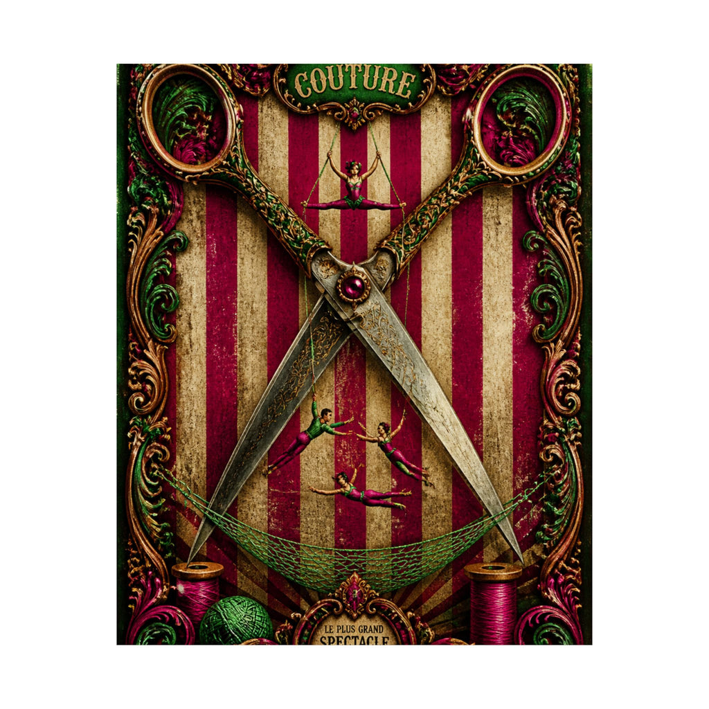 Giant Scissors Trapeze Wall Art Poster 18×24 Baroque Home Office Decor Maximalist Print