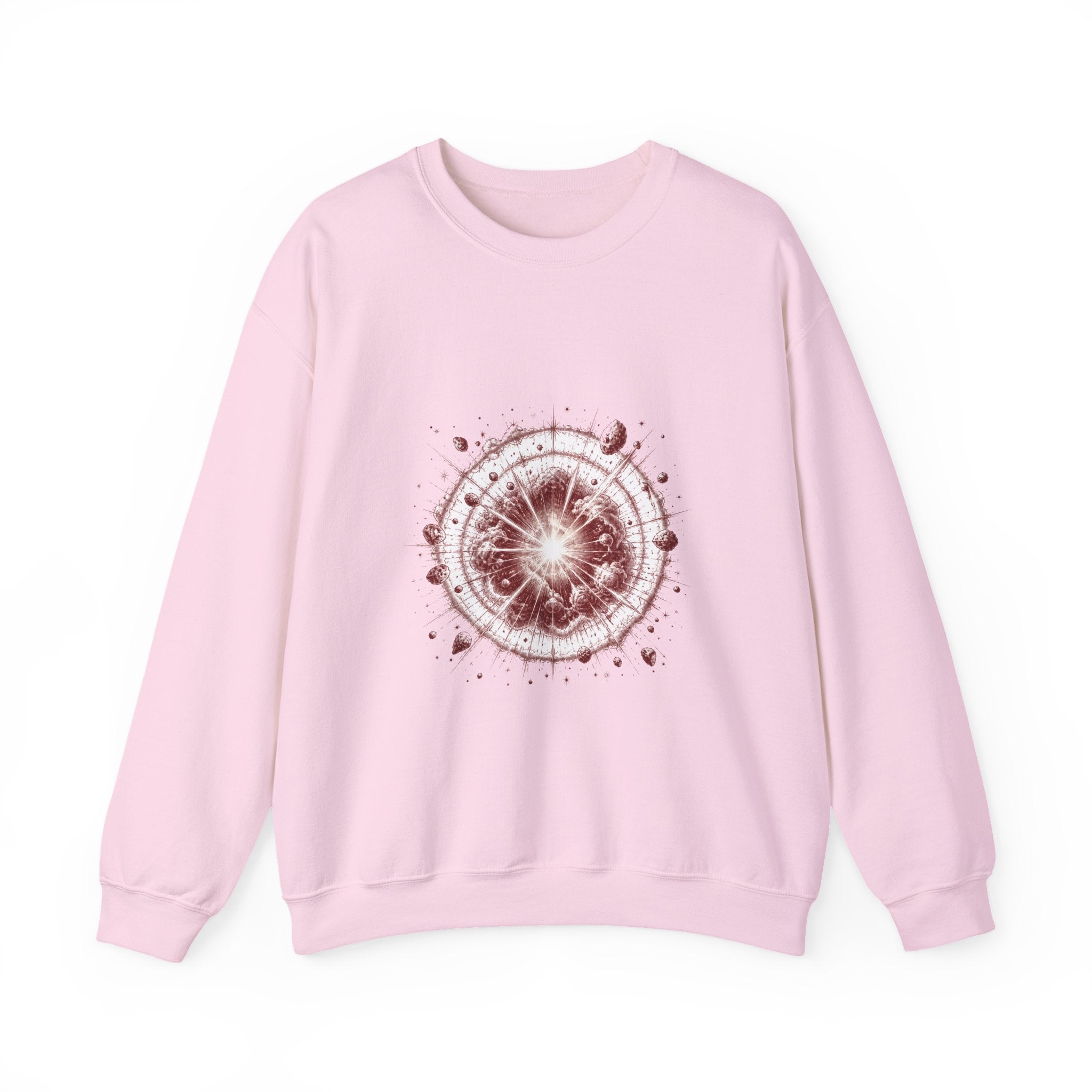 Matching Couple Sweatshirt - Galaxy & Supernova Matching Couple Comfort Colors Crew Hand-Drawn Art His Hers Anniversary Gift - Design B