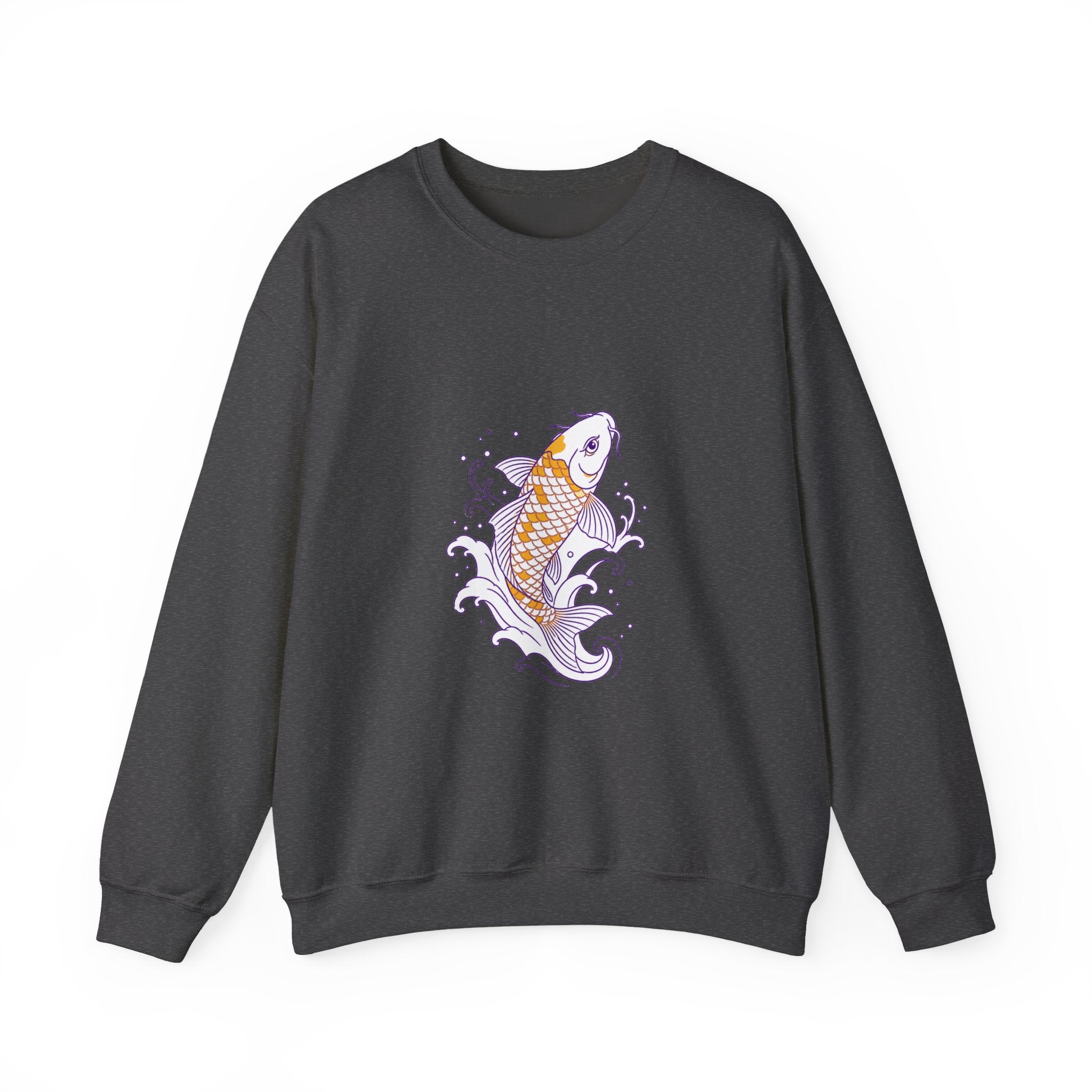 Matching Couple Sweatshirt - Koi Fish Yin Yang Matching Couple Comfort Colors Crew Minimalist Art His Hers Christmas Gift - Design A
