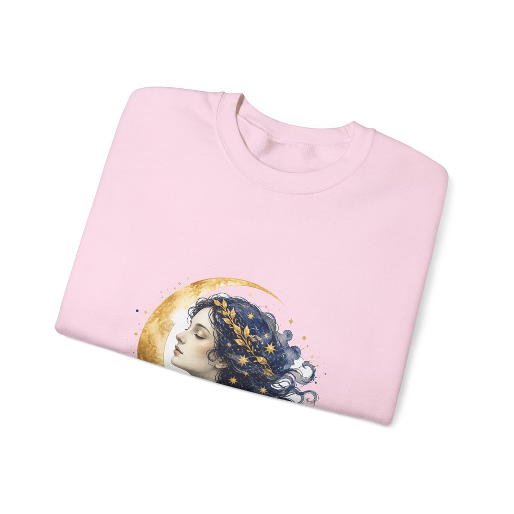 Matching Couple Sweatshirt - Helios & Selene Matching Couple Comfort Colors Crew Watercolor Art His Hers Birthday Gift - Design B