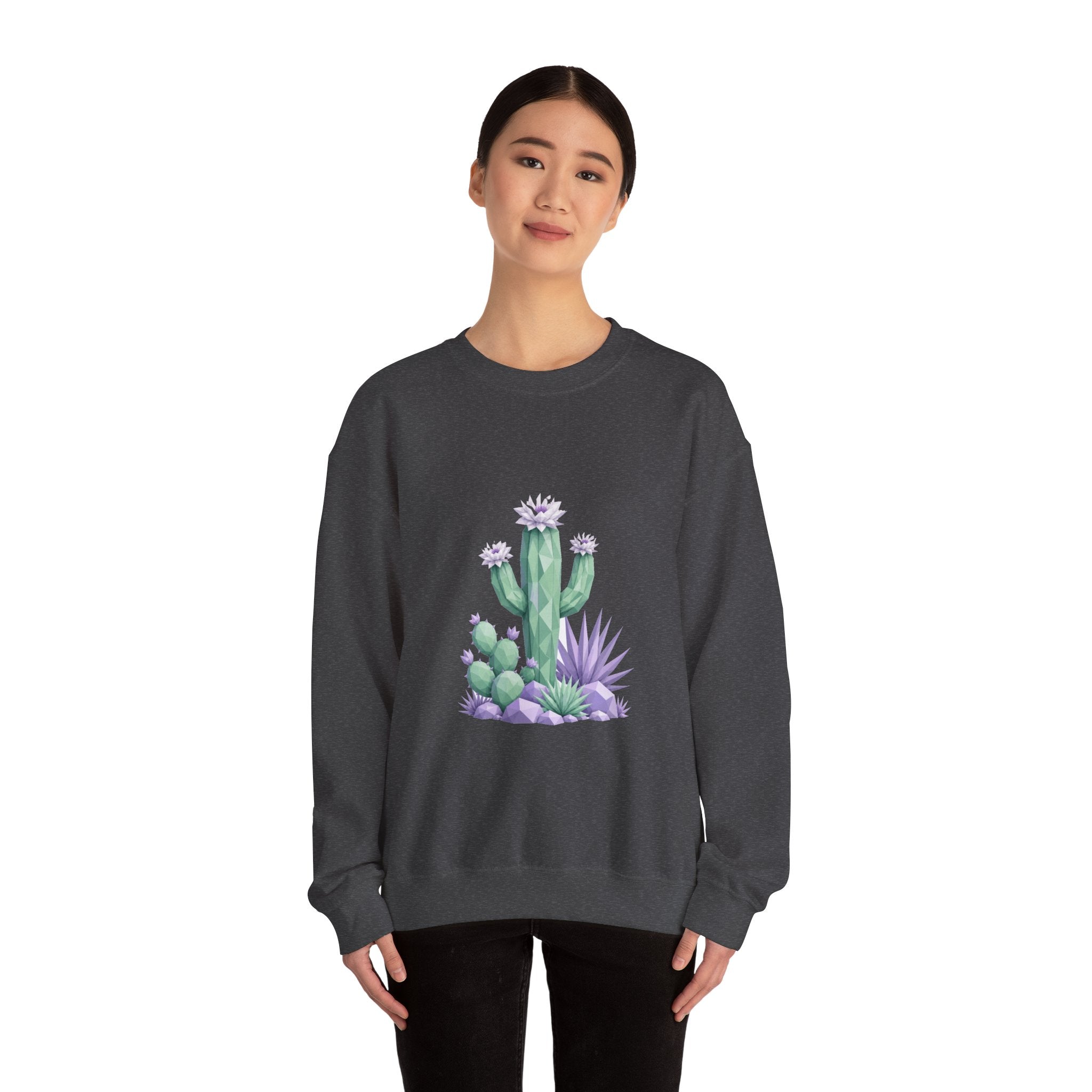 Matching Couple Sweatshirt - Desert & Rainforest Matching Couple Premium Fleece Sweatshirt Geometric Art His Hers Love Gift - Design A