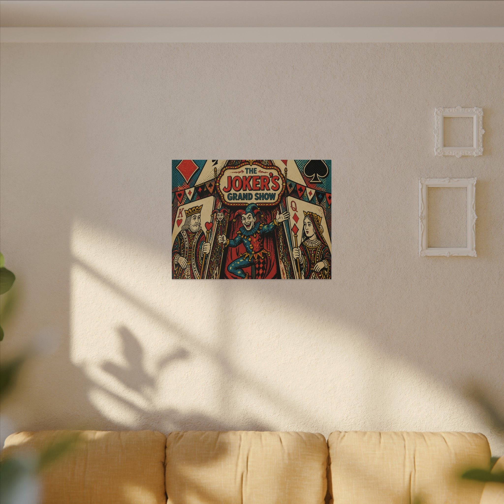 Playing Cards Tent Wall Art Canvas 24×36 Pop Art Restaurant Decor Maximalist Print