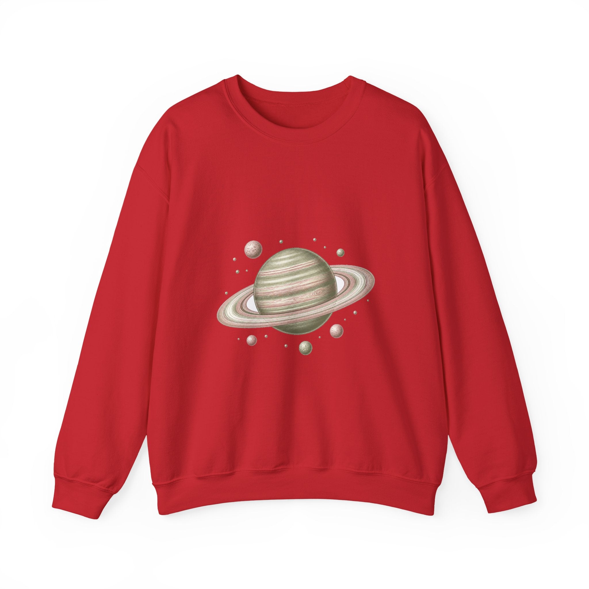 Matching Couple Sweatshirt - Saturn & Jupiter Matching Couple Premium Fleece Sweatshirt Vintage Art His Hers Honeymoon Gift - Design A