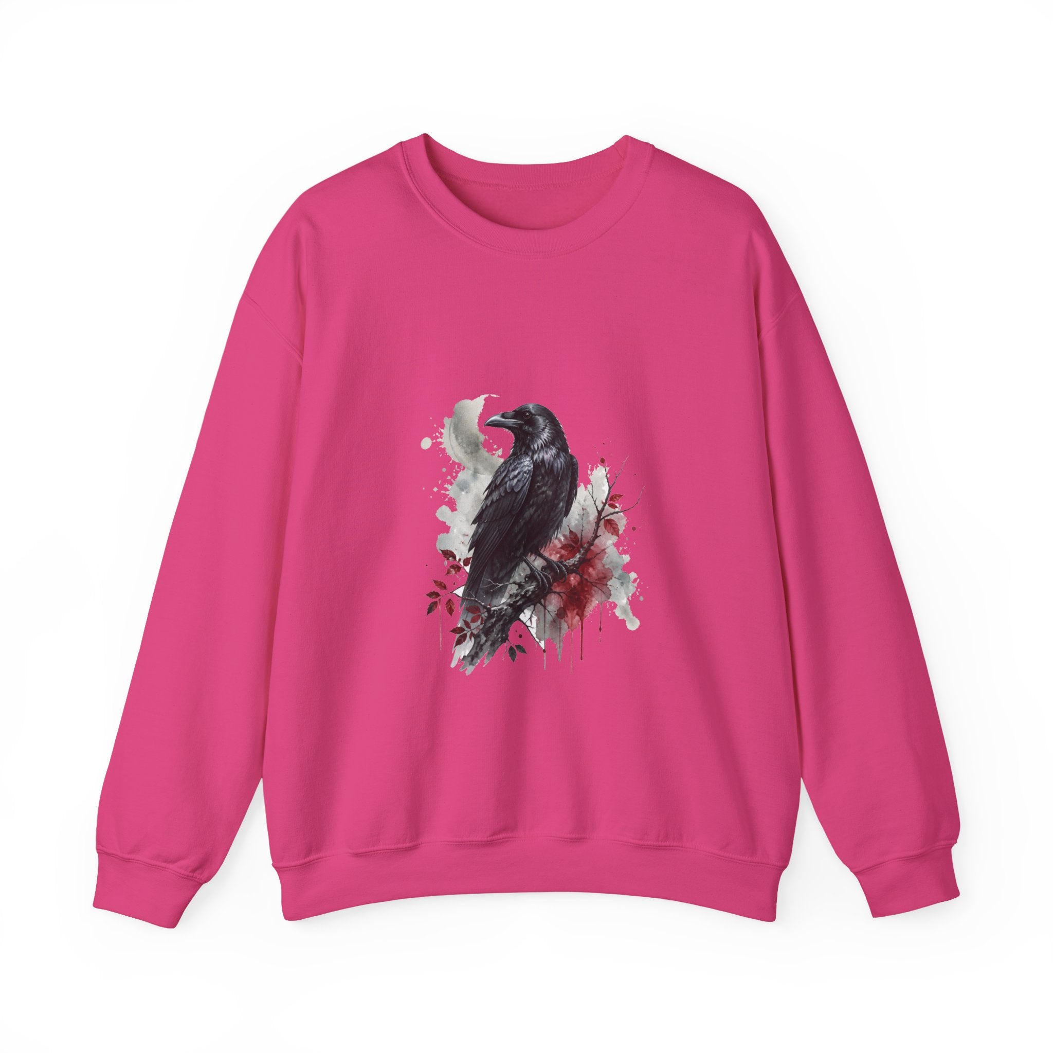 Matching Couple Sweatshirt - Raven & Swan Matching Couple Comfort Colors Crew Watercolor Art His Hers Birthday Gift - Design A