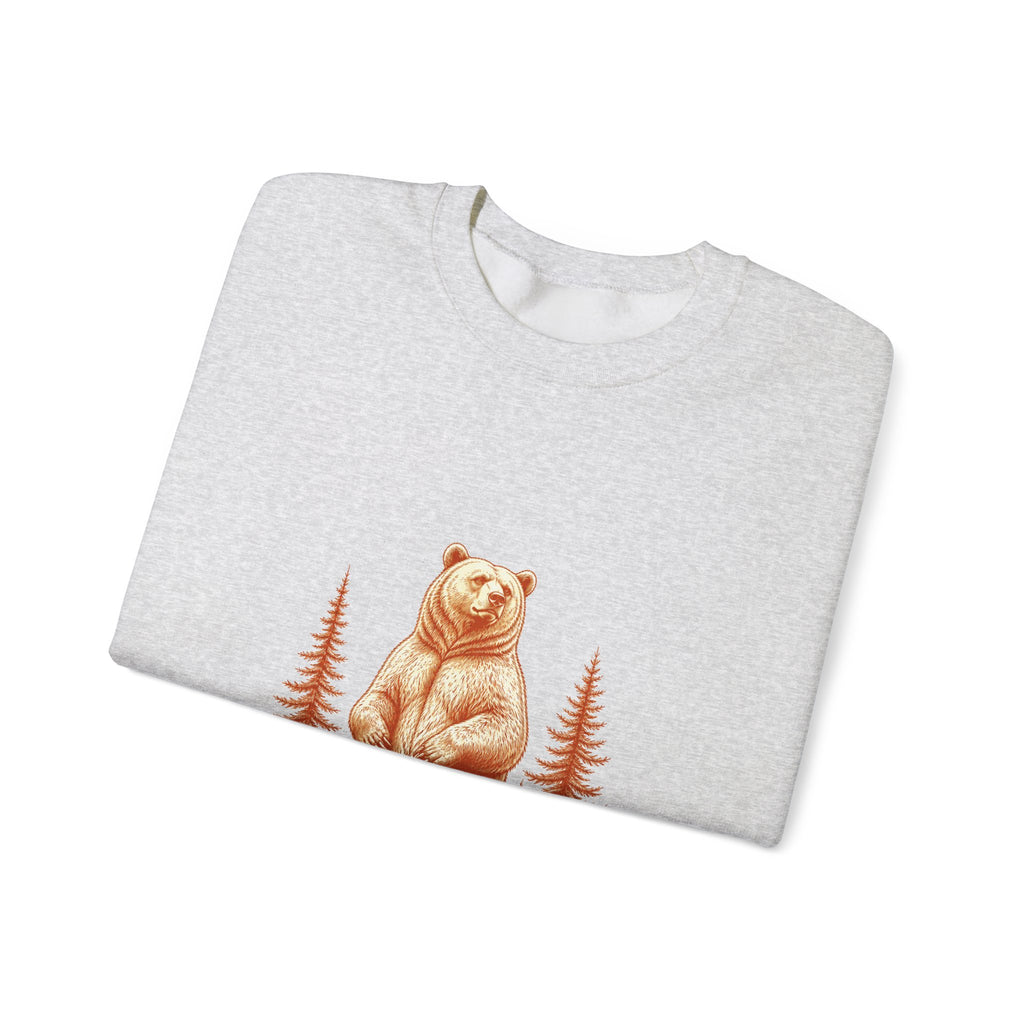 Matching Couple Sweatshirt - Bear & Deer Matching Couple Crewneck Sweatshirt Hand-Drawn Art His Hers Best Friend Gift - Design A