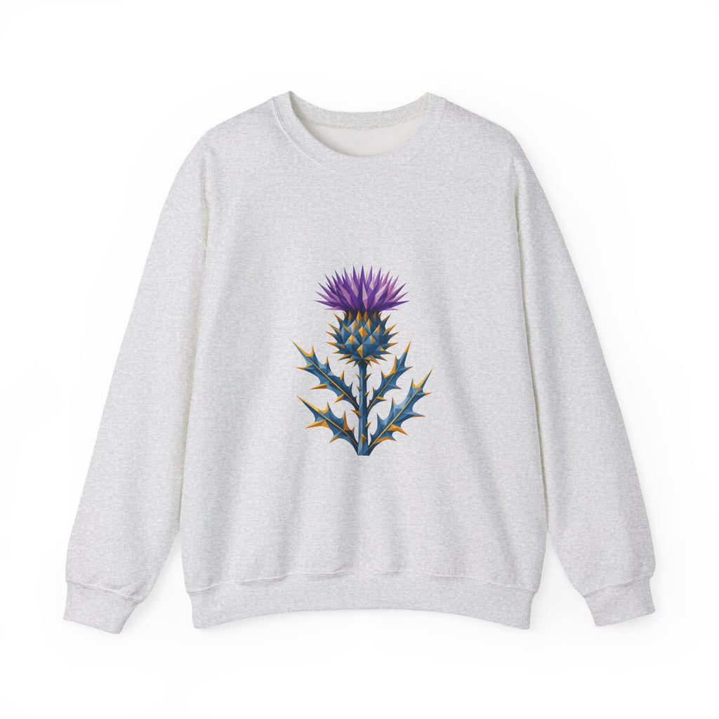 Matching Couple Sweatshirt - Lavender & Thistle Matching Couple Crewneck Sweatshirt Geometric Art His Hers Couple Gift - Design B