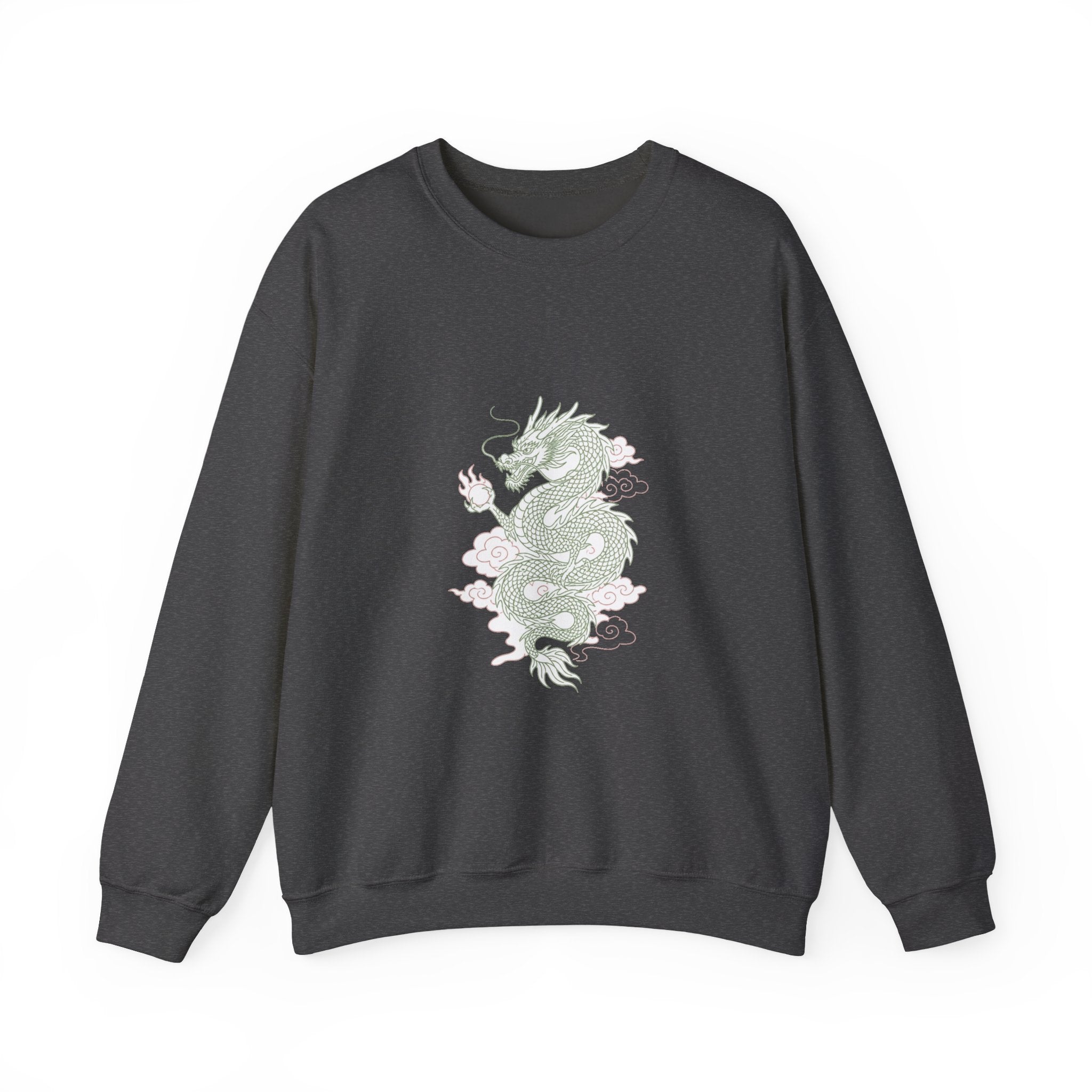 Matching Couple Sweatshirt - Dragon & Phoenix Matching Couple Premium Fleece Sweatshirt Minimalist Art His Hers Christmas Gift - Design A