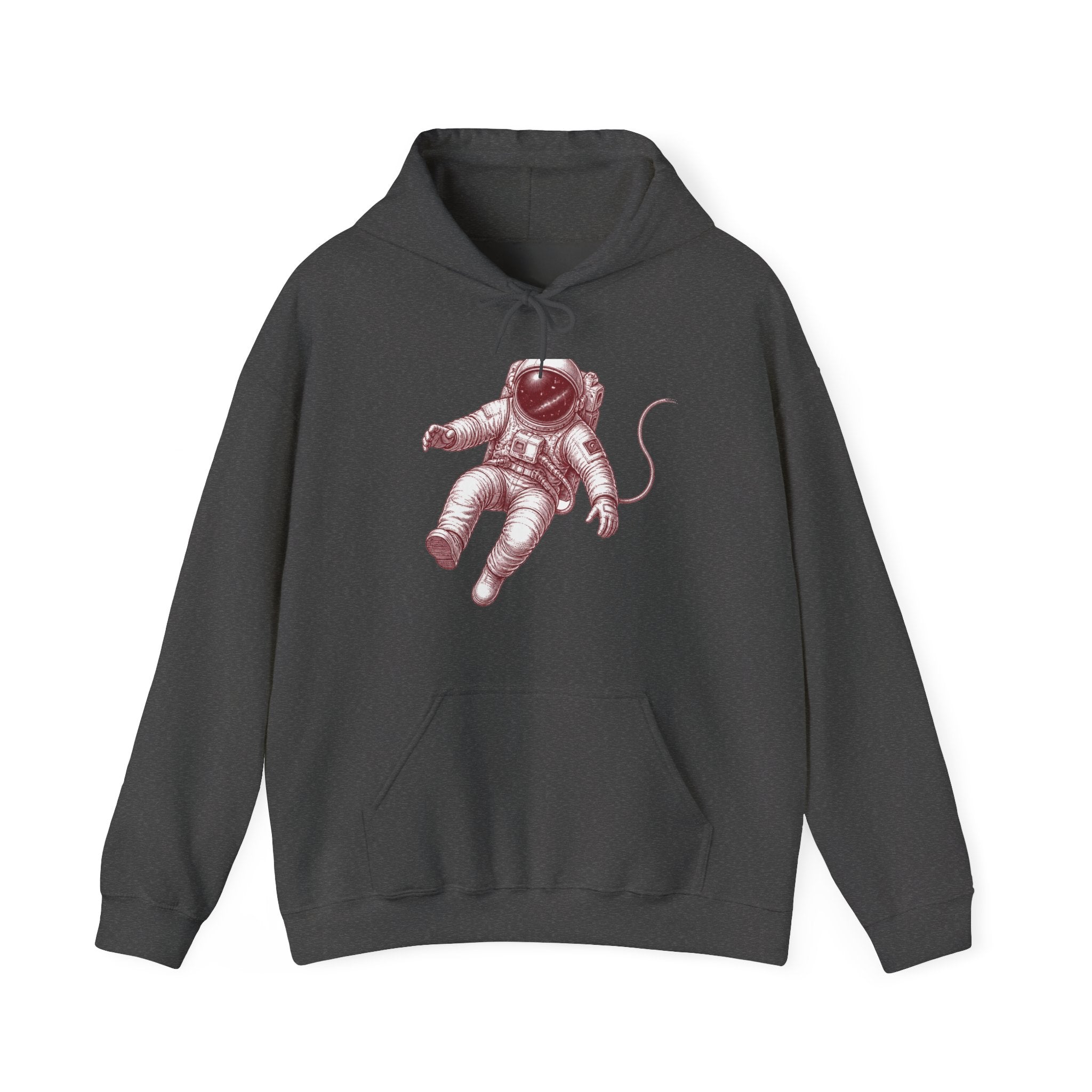Matching Couple Sweatshirt - Astronaut & Planet Matching Couple Hooded Sweatshirt Vintage Art His Hers Wedding Gift - Design A