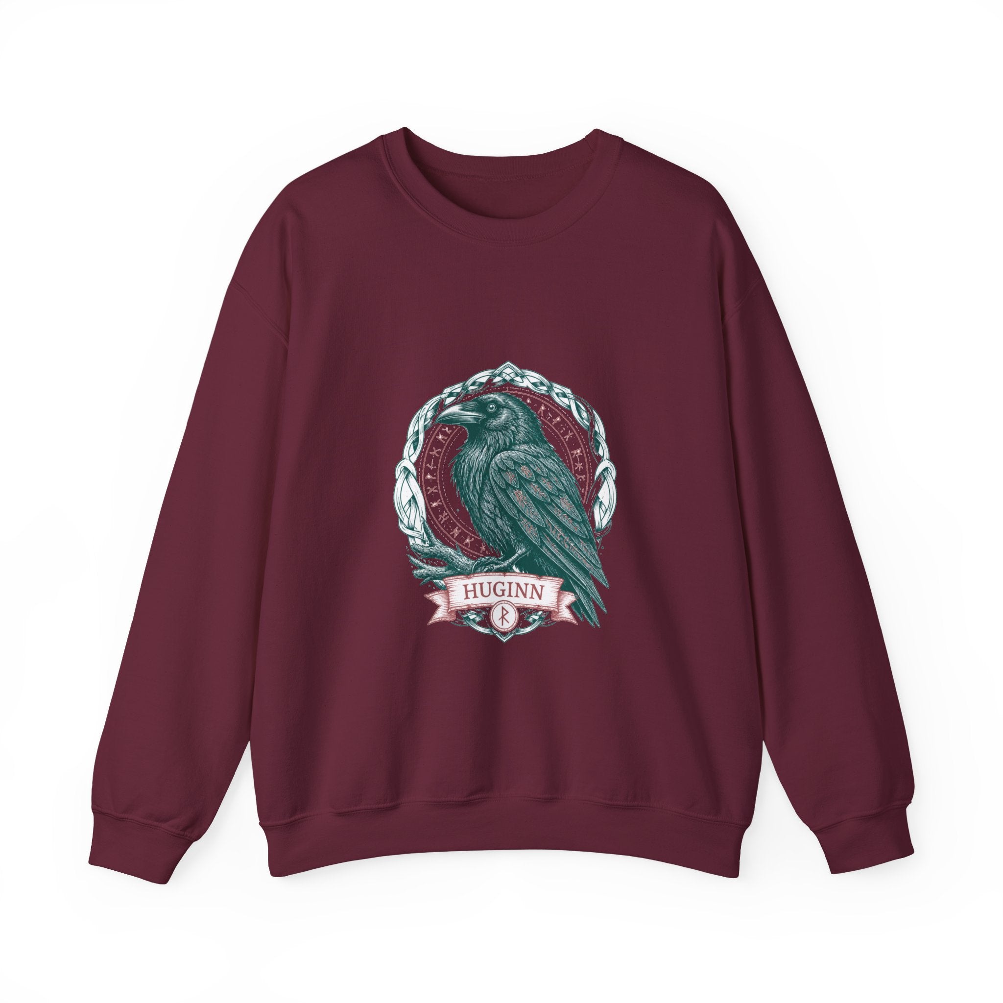 Matching Couple Sweatshirt - Huginn & Muninn Matching Couple Premium Fleece Sweatshirt Hand-Drawn Art His Hers Anniversary Gift - Design A