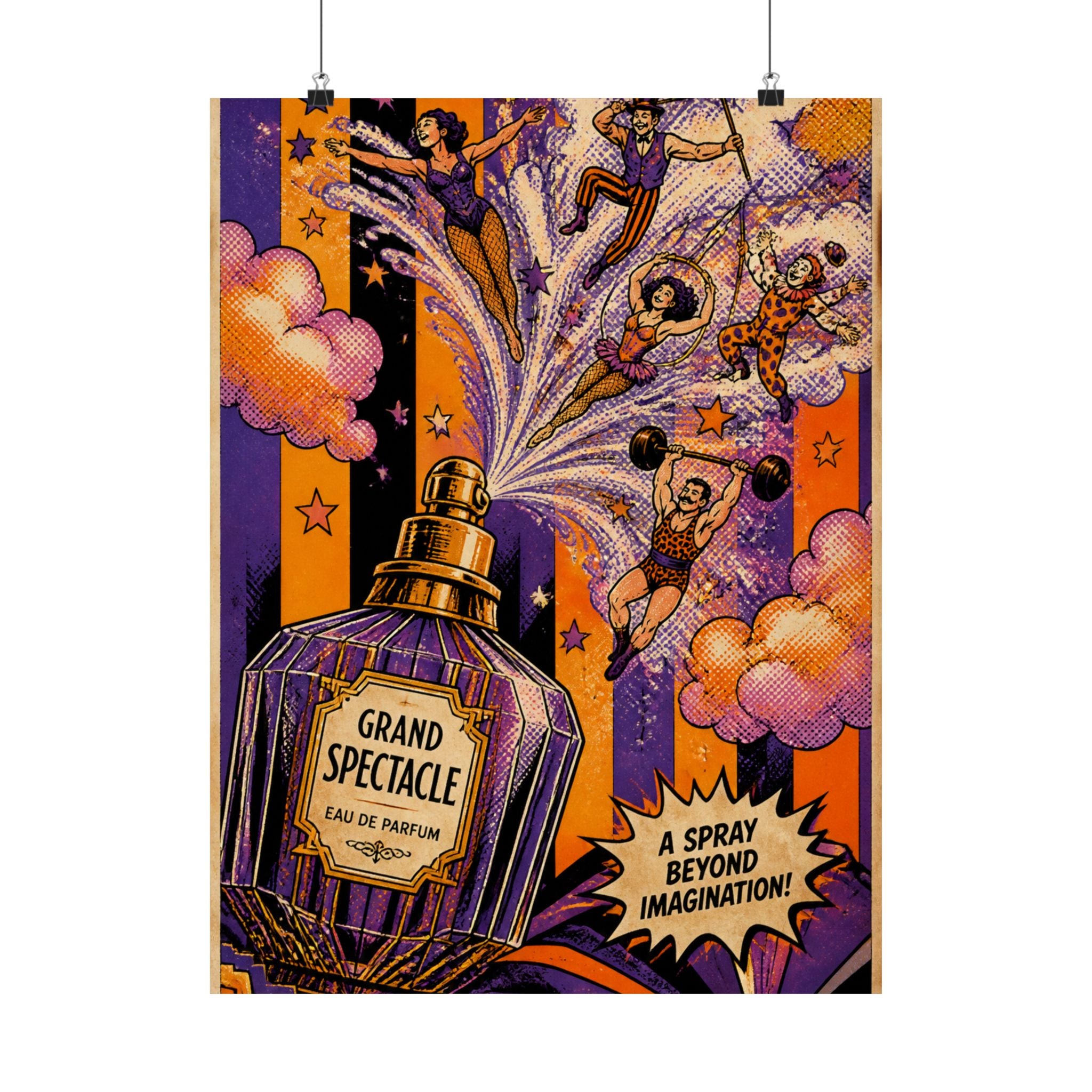 Perfume Bottle Fountain Wall Art Poster 24×36 Pop Art Restaurant Decor Maximalist Print