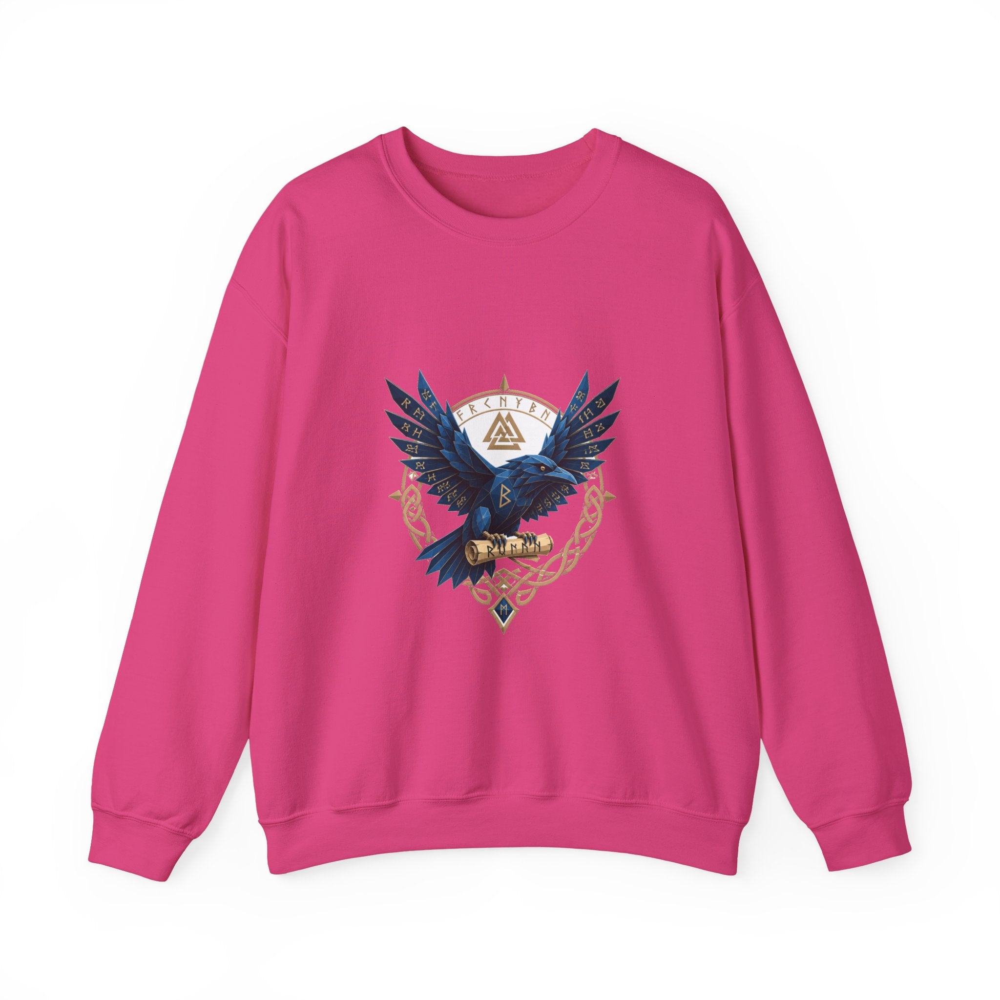 Matching Couple Sweatshirt - Huginn & Muninn Matching Couple Crewneck Sweatshirt Geometric Art His Hers Couple Gift - Design B