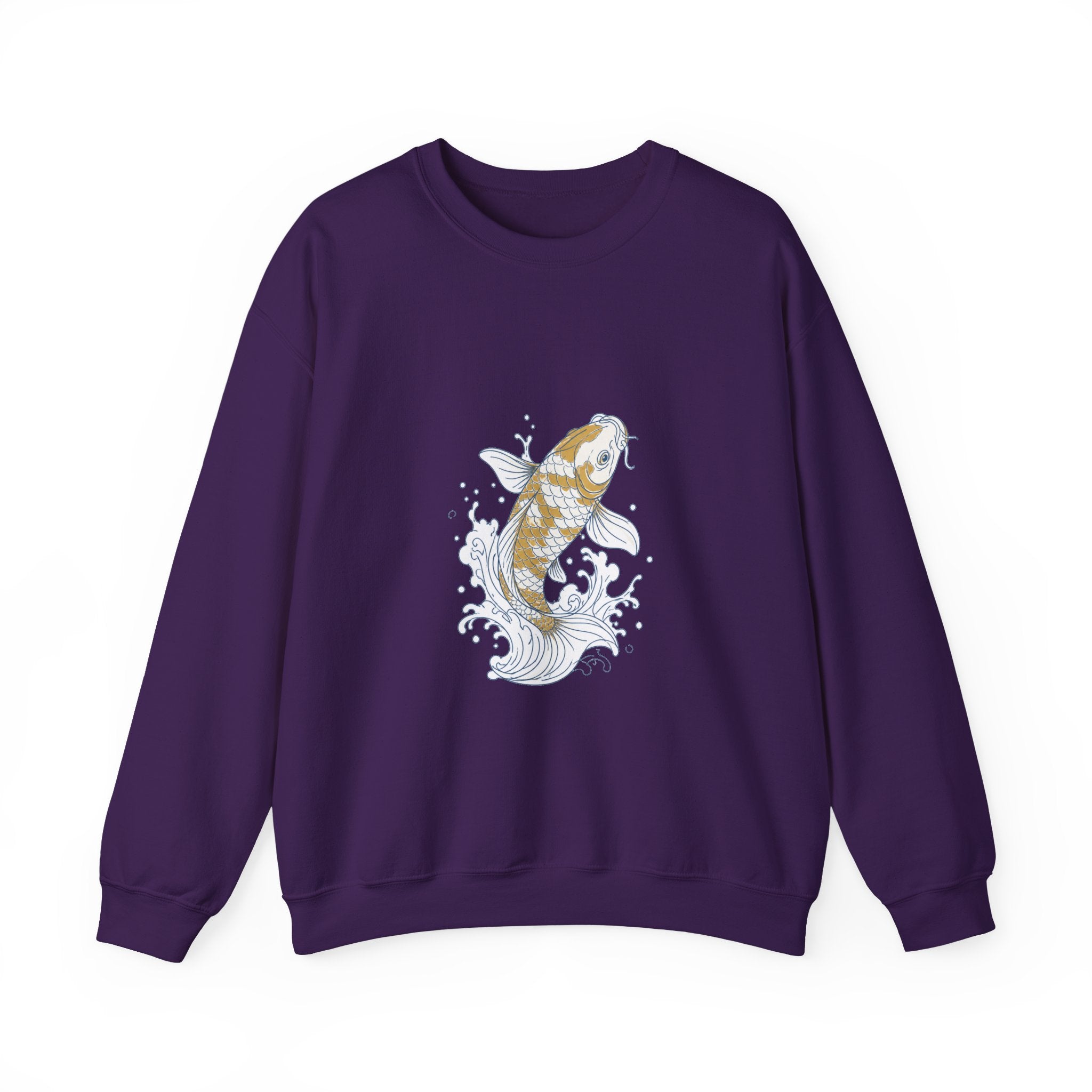 Matching Couple Sweatshirt - Koi Fish Yin Yang Matching Couple Crewneck Sweatshirt Minimalist Art His Hers Valentine Gift - Design A