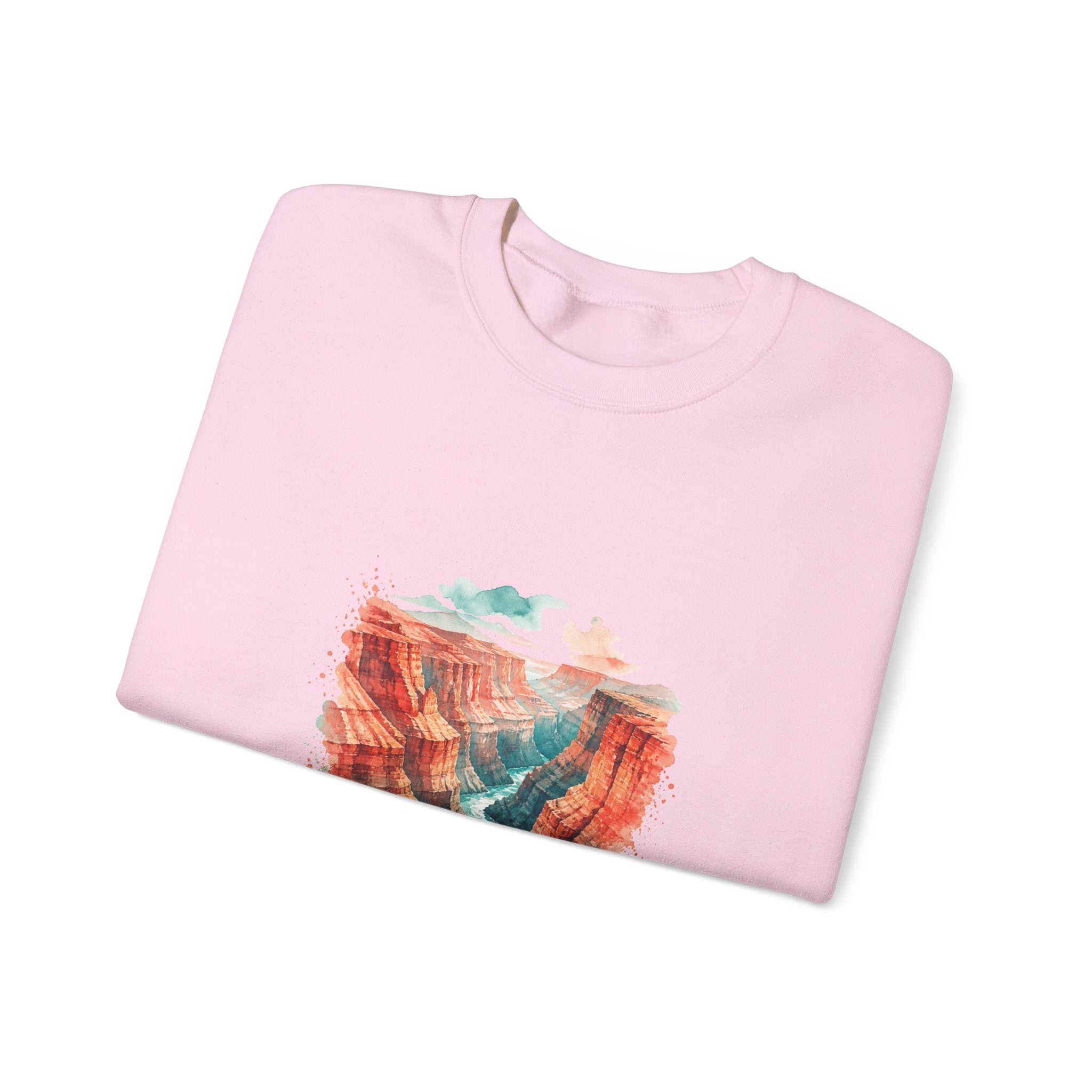 Matching Couple Sweatshirt - Lavender Fields & Canyon Matching Couple Comfort Colors Crew Watercolor Art His Hers Birthday Gift - Design B