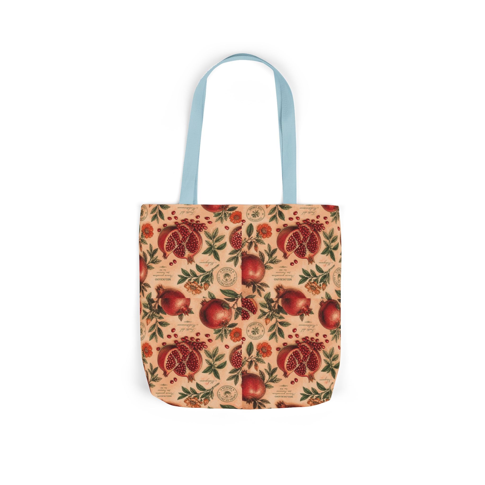 Split Pomegranates Canvas Tote Bag Mediterranean Kitchen Botanical Design Italian Cottagecore Gift